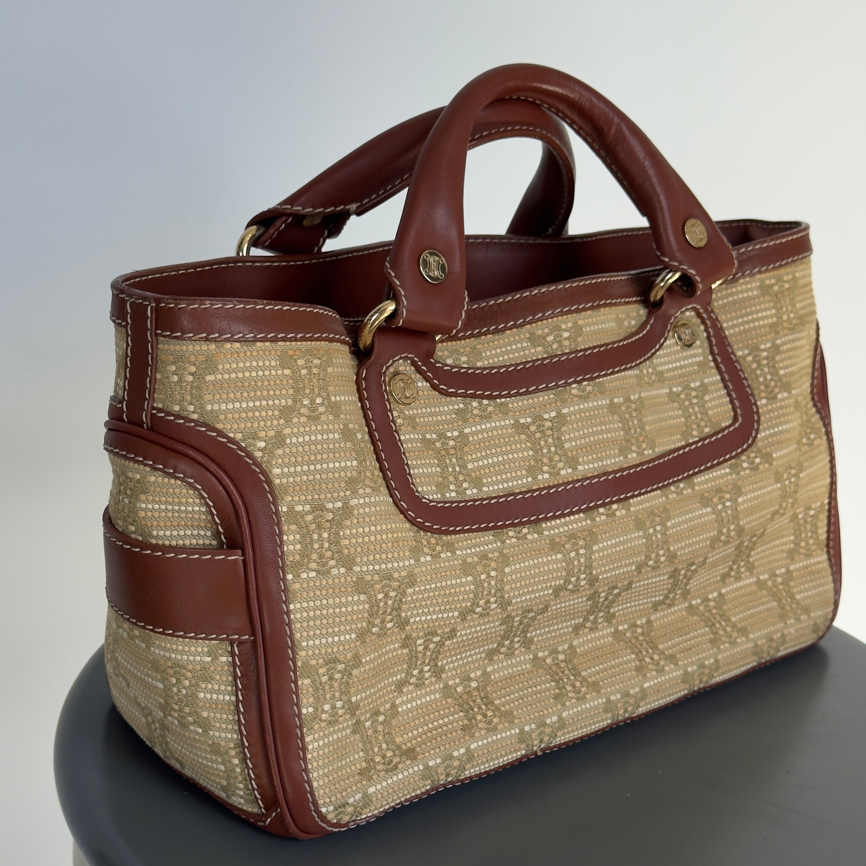 Celine Woven Triomphe Boogie Bag