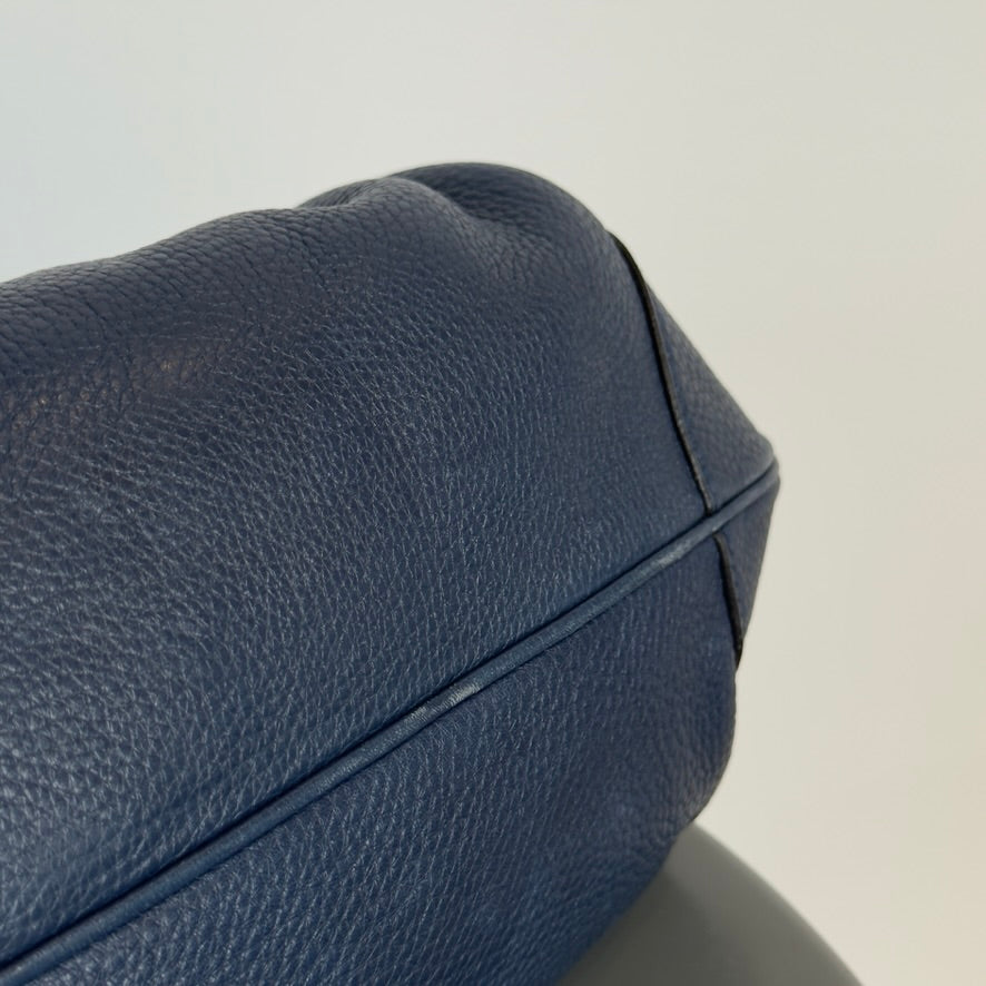 Salvatore Ferragamo Navy Gancini Marisa 21 Handbag - Queen May