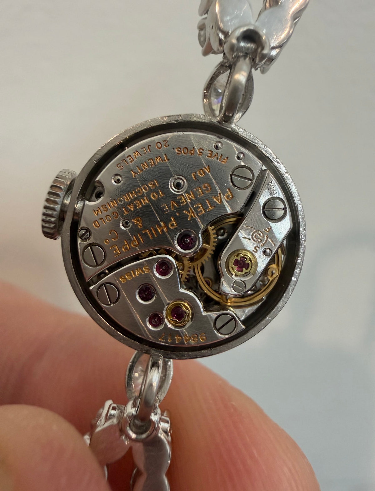 Vintage Patek Philippe 16MM Platinum Diamond Cocktail Watch Reference 3267/30 - Queen May