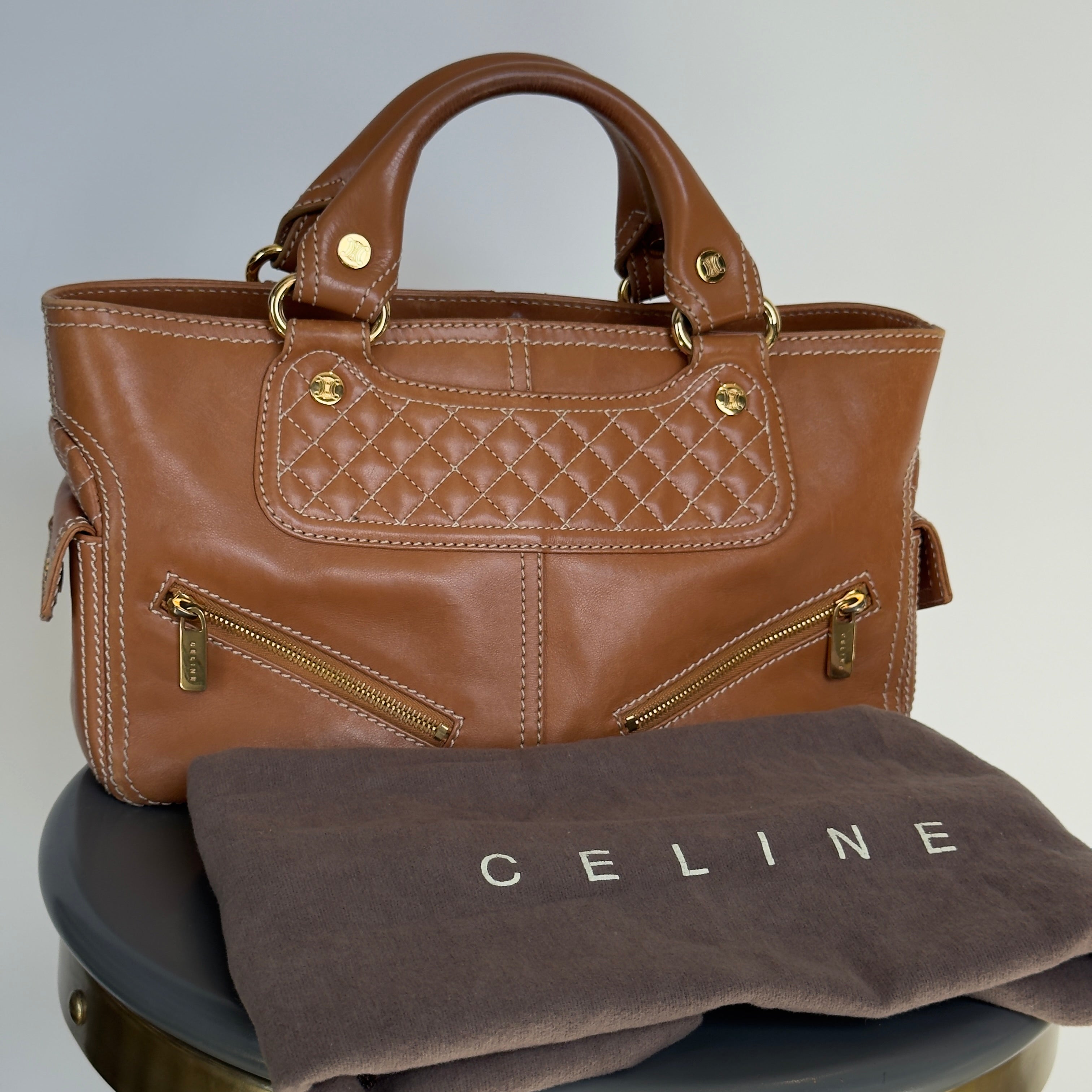 Celine Brown Leather Boogie Bag