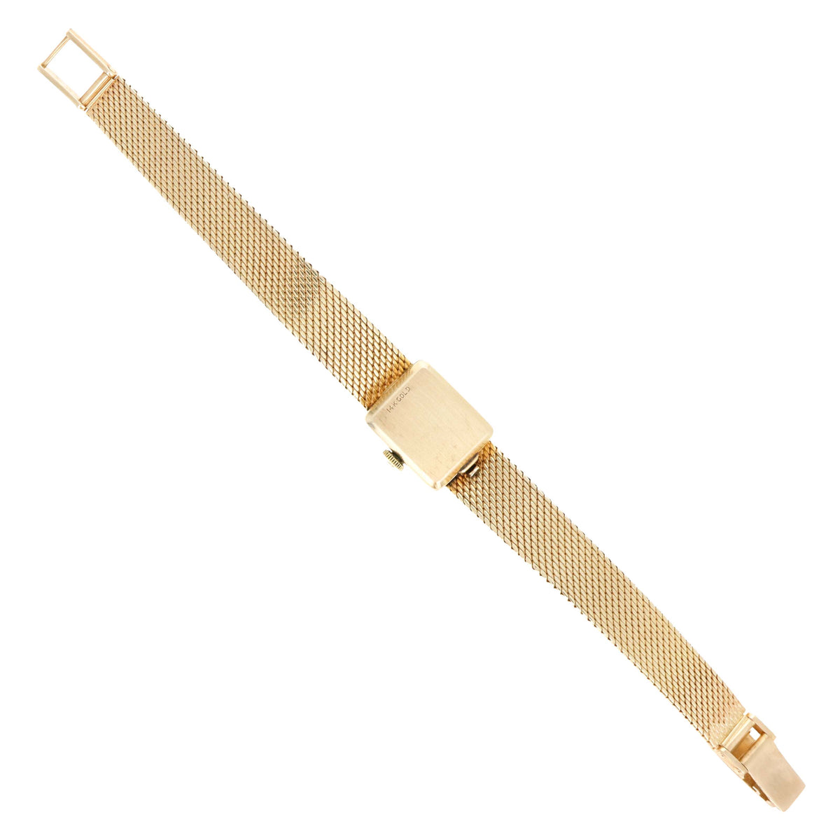 Vintage Rolex Ladies 14K Yellow Gold Diamond Bezel Mechanical Movement Watch - Queen May