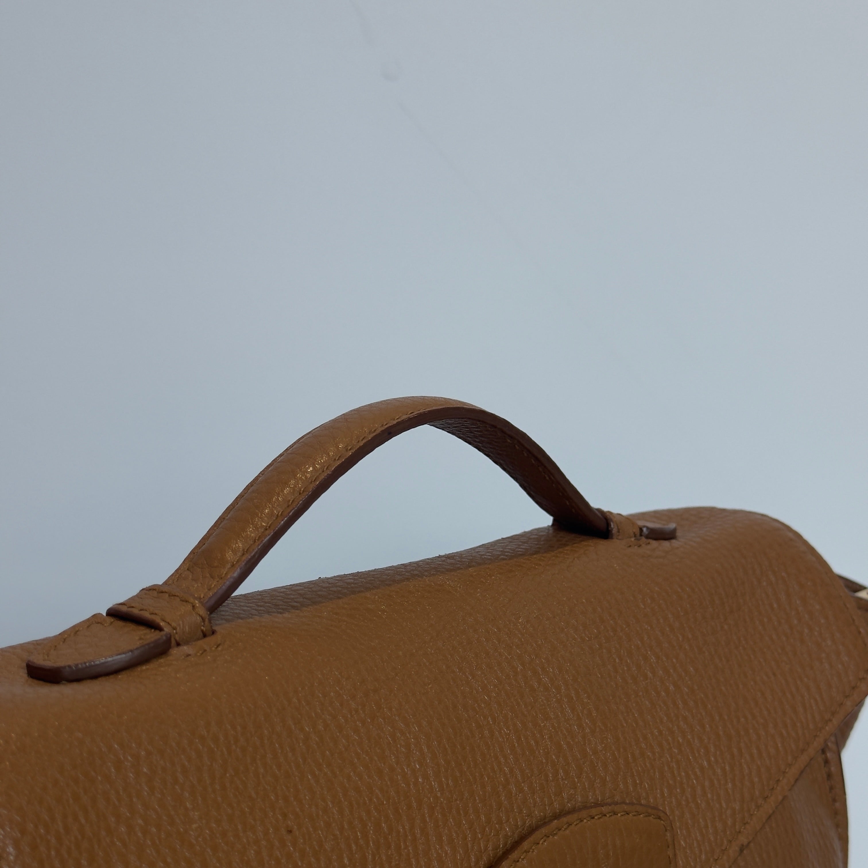 Prada Brown Leather Top Handle Bag