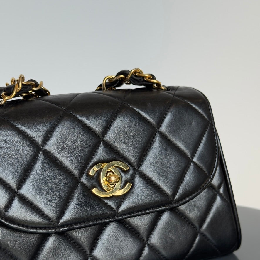 Rare Vintage Chanel Single Flap Gold Plated Metal Chain Handle - Queen May