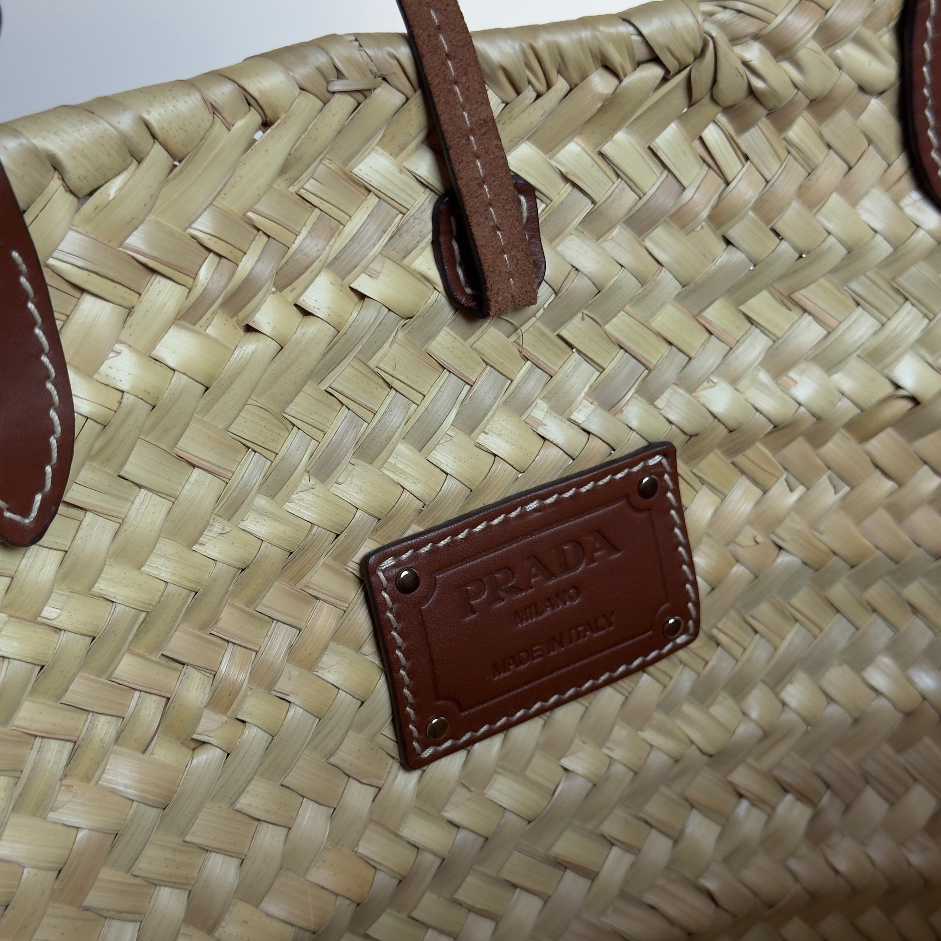 Prada Raffia Bucket Bag - Queen May