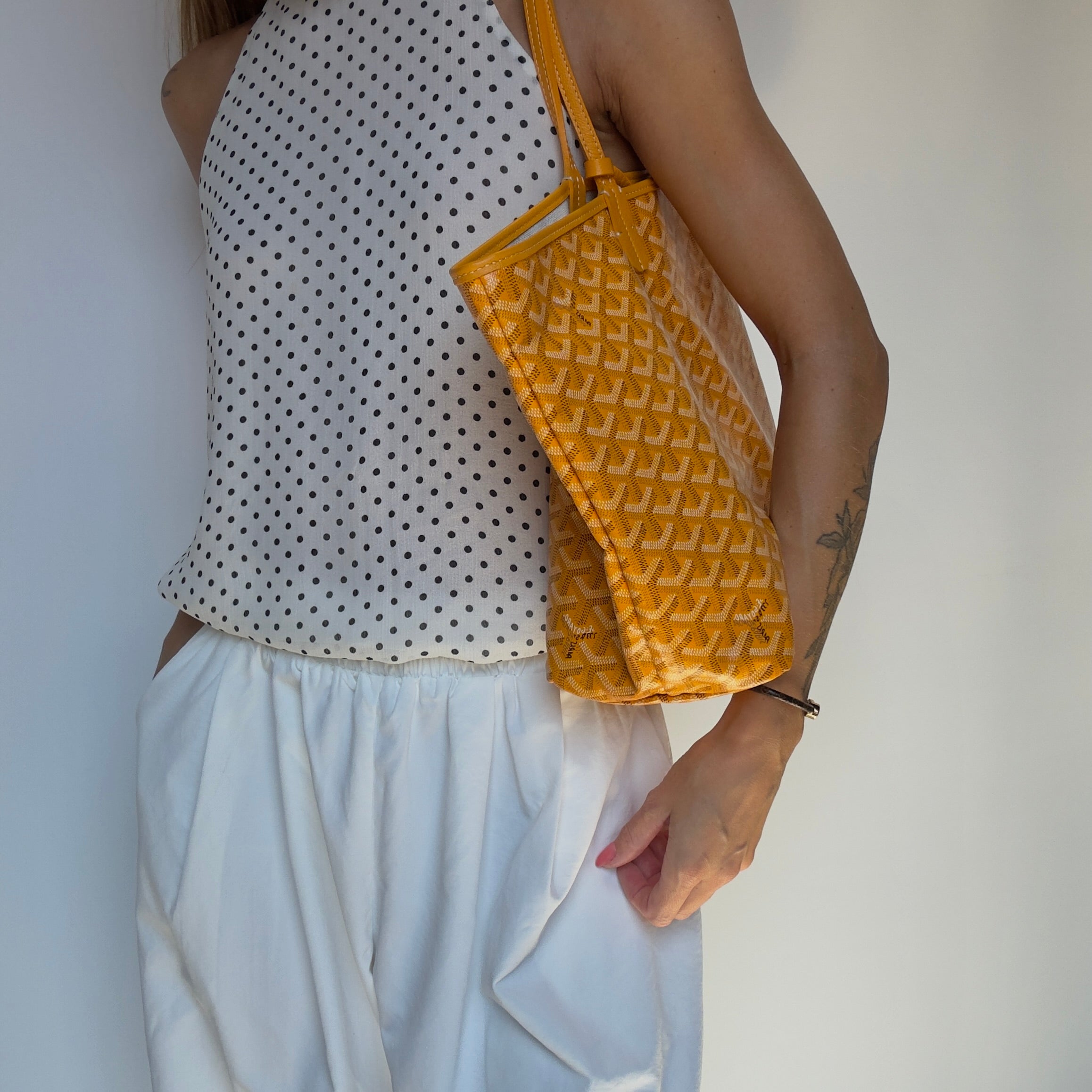 Goyard St Louis Tote Bag Yellow PM