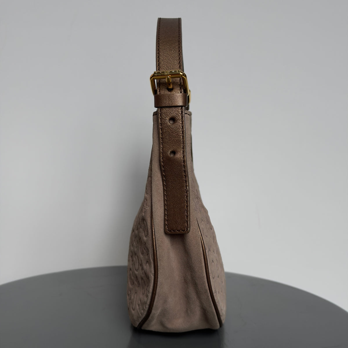 Celine Suede Triomphe Shoulder Bag