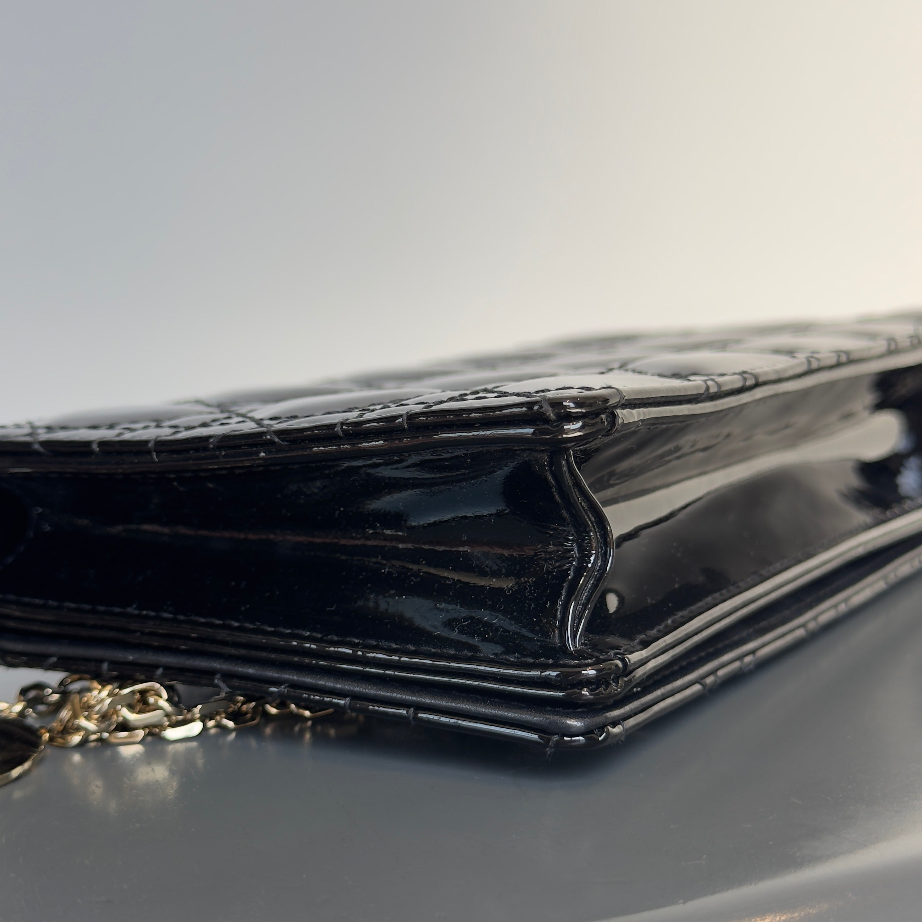 Dior Patent Wallet on Chain - Queen May
