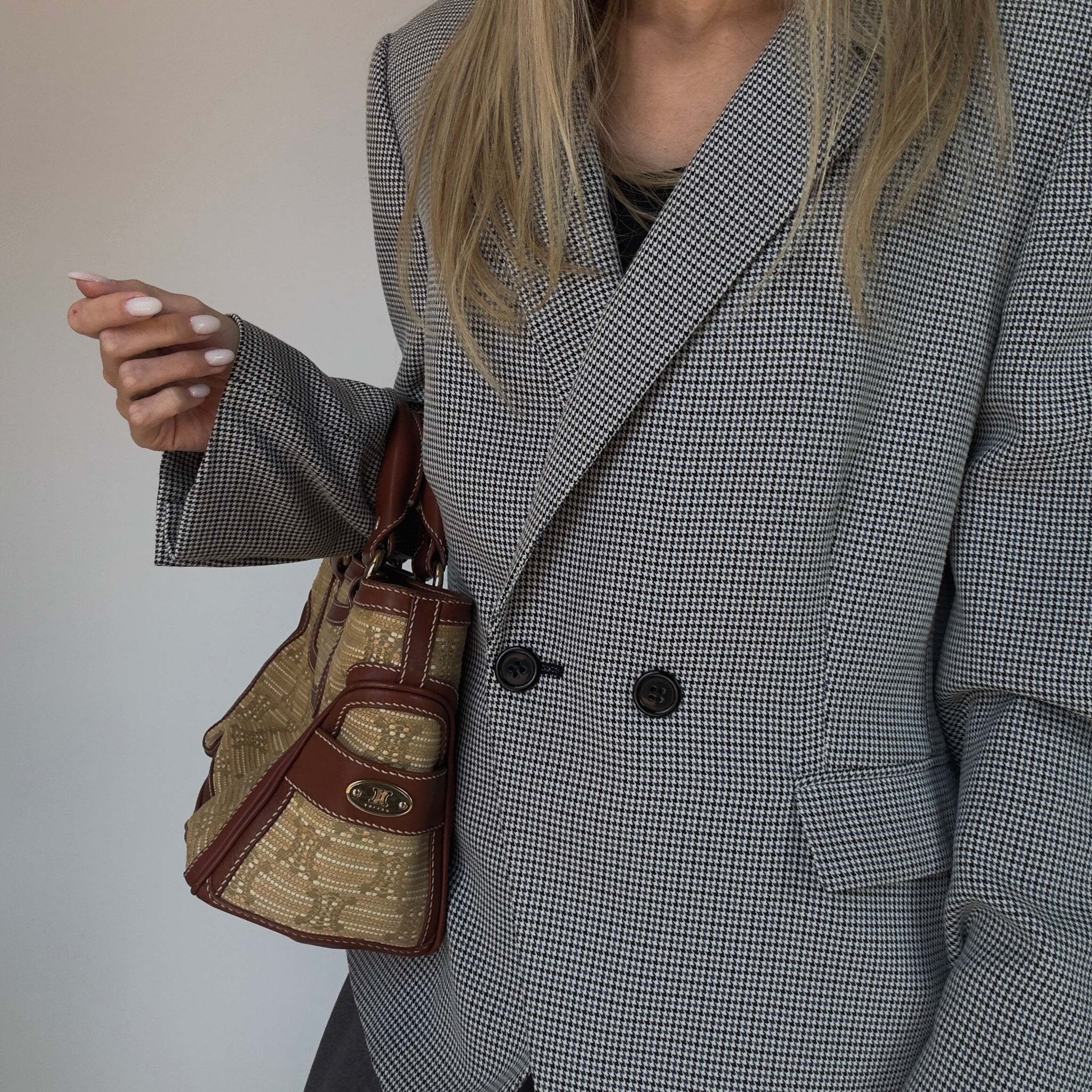 Celine Woven Triomphe Boogie Bag