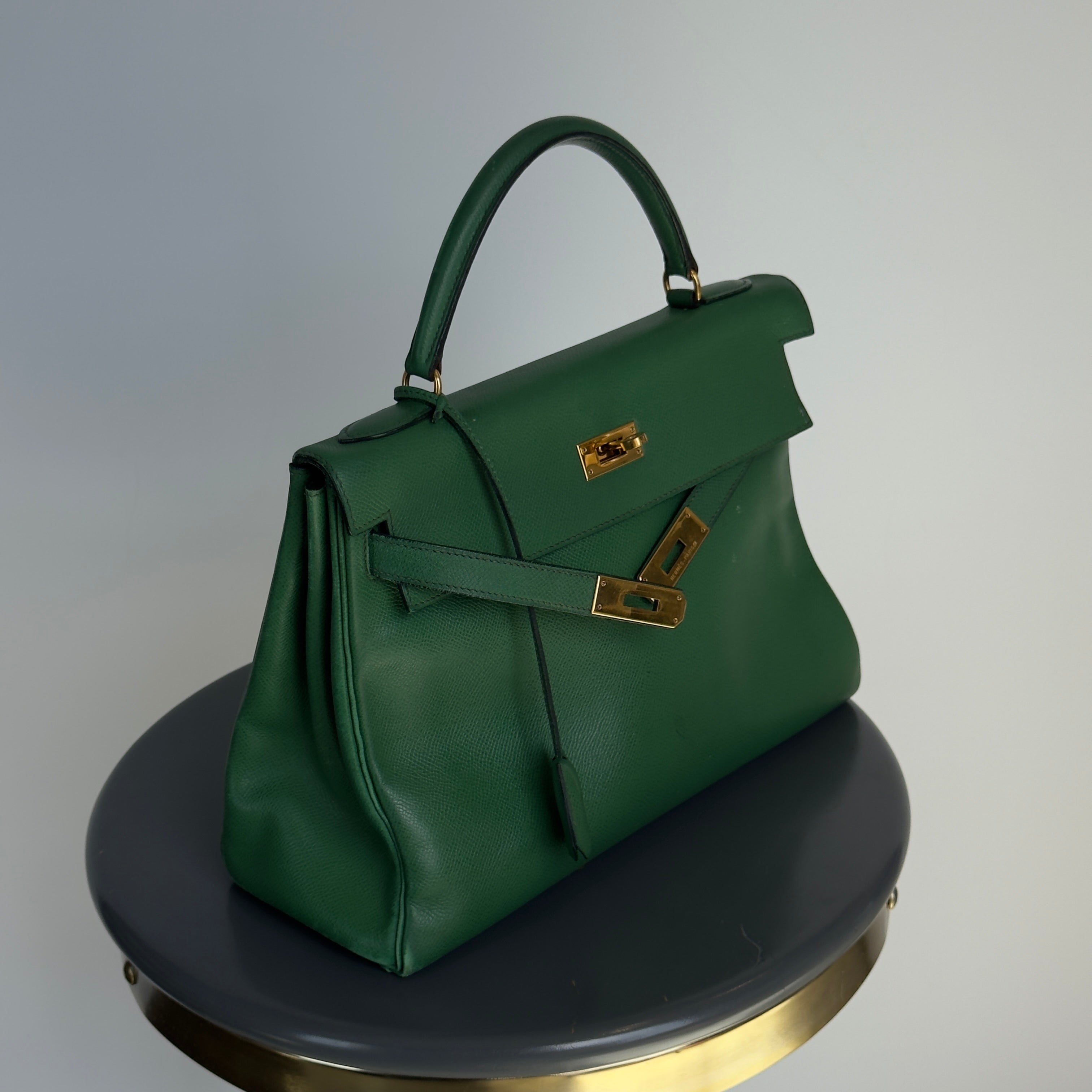Vintage Hermes Kelly 32 Courchevel Leather 1994 - Queen May