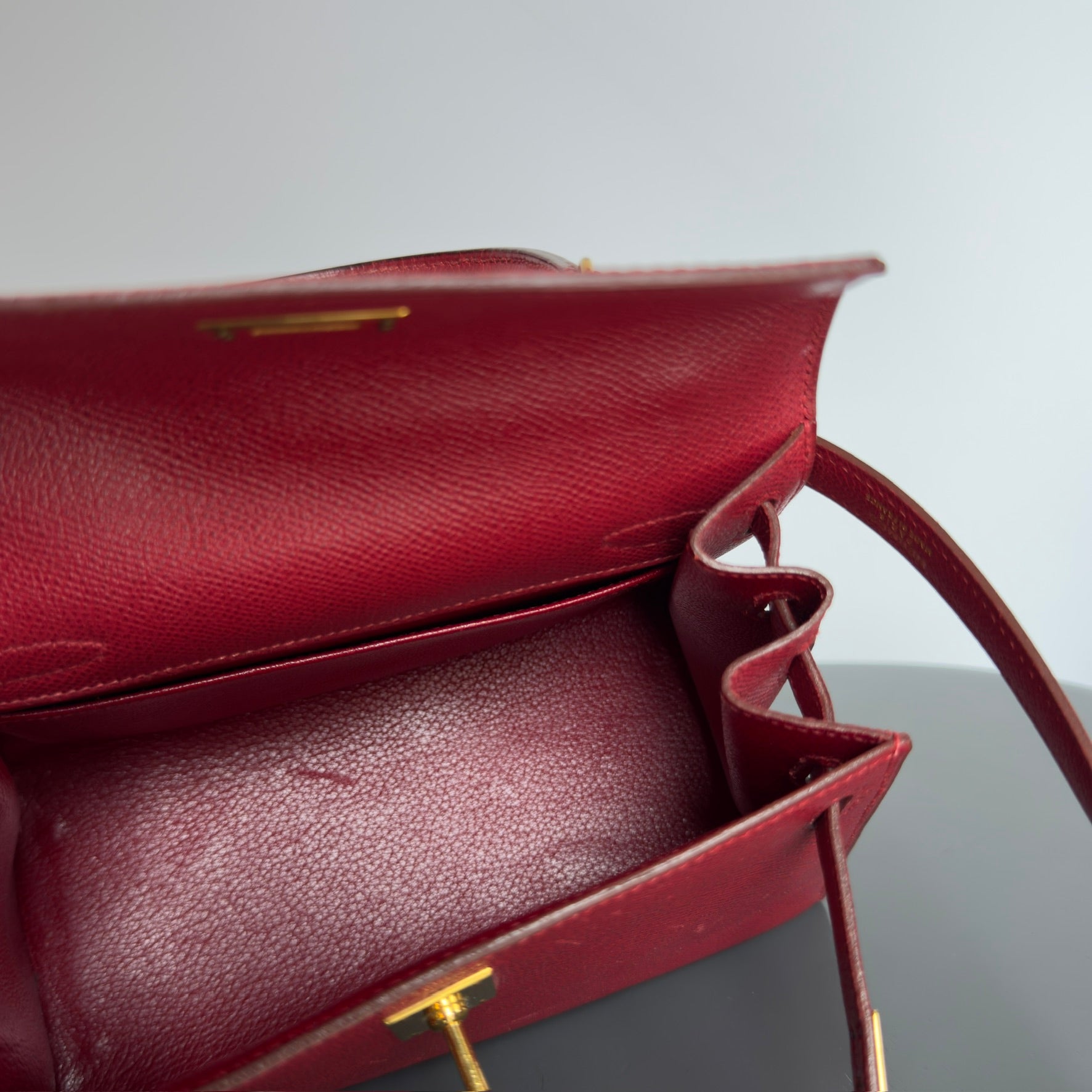 Ultra Rare Hermes Mini Kelly Courcheval Rouge Vif 20 - Queen May