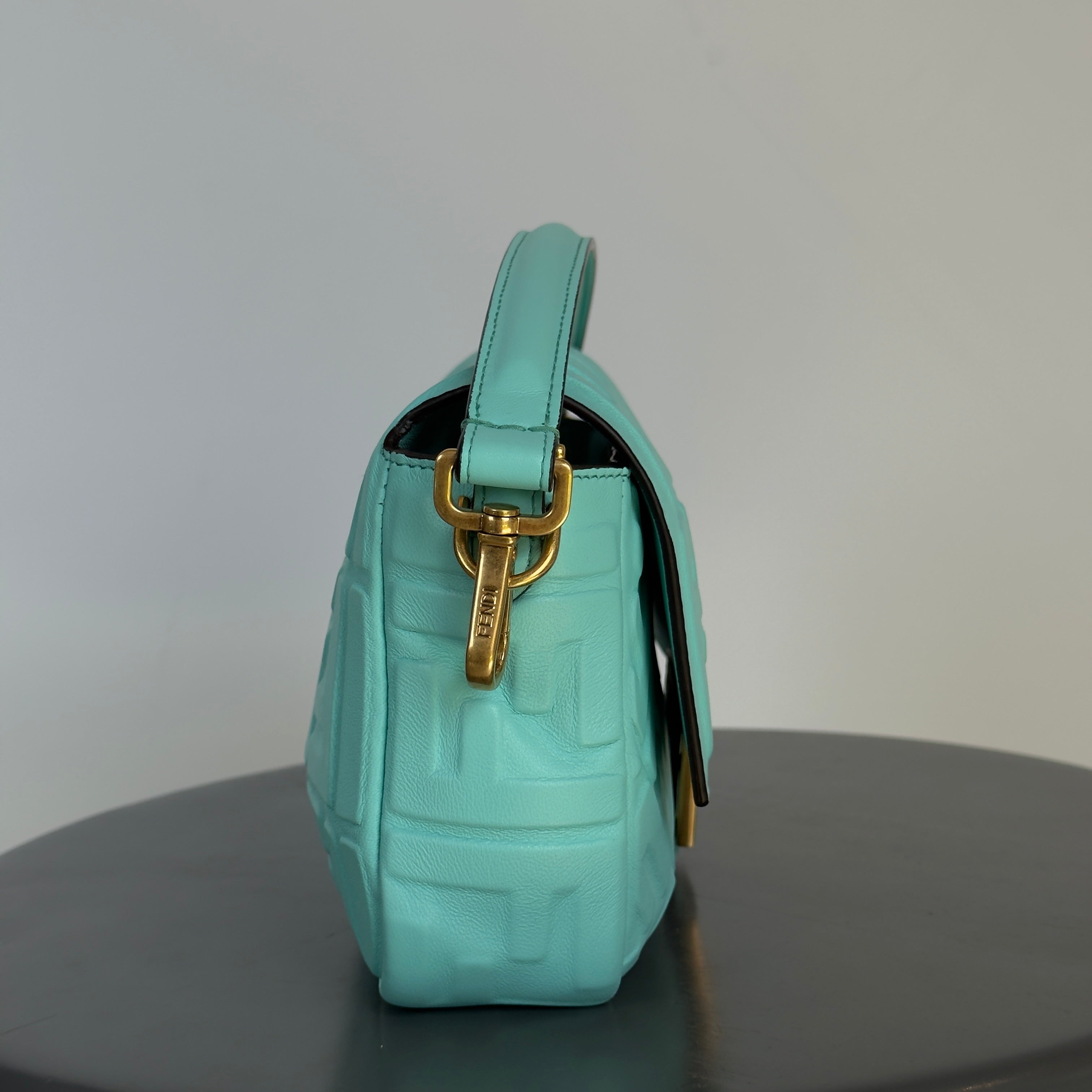 Fendi Nappa FF Embossed Large Baguette Tiffany - Queen May