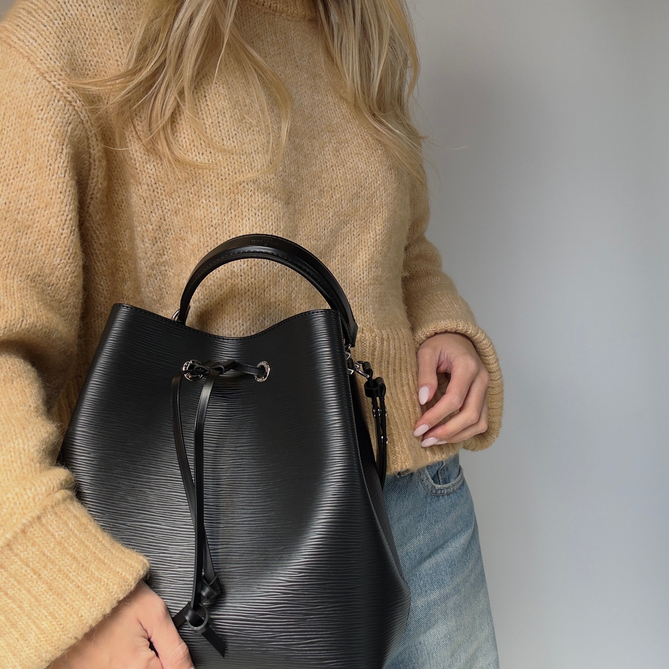 Louis Vuitton Black Epi Leather Noe Bucket Bag - Queen May