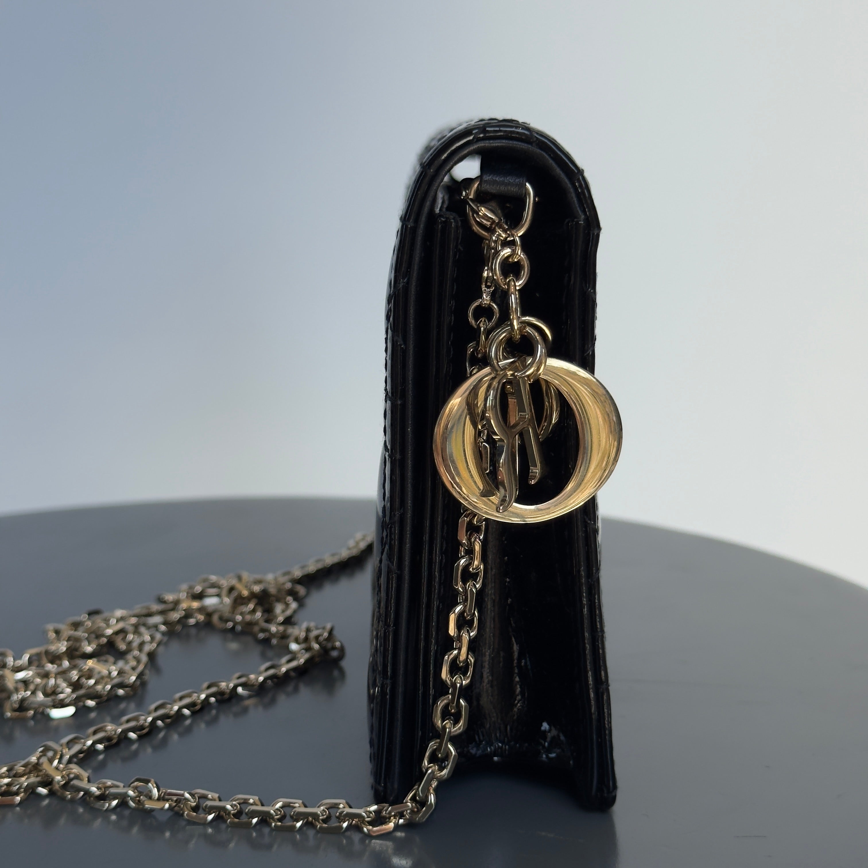 Dior Patent Wallet on Chain - Queen May
