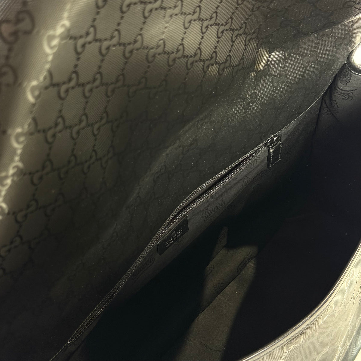Gucci Black Imprime Messenger Bag - Queen May