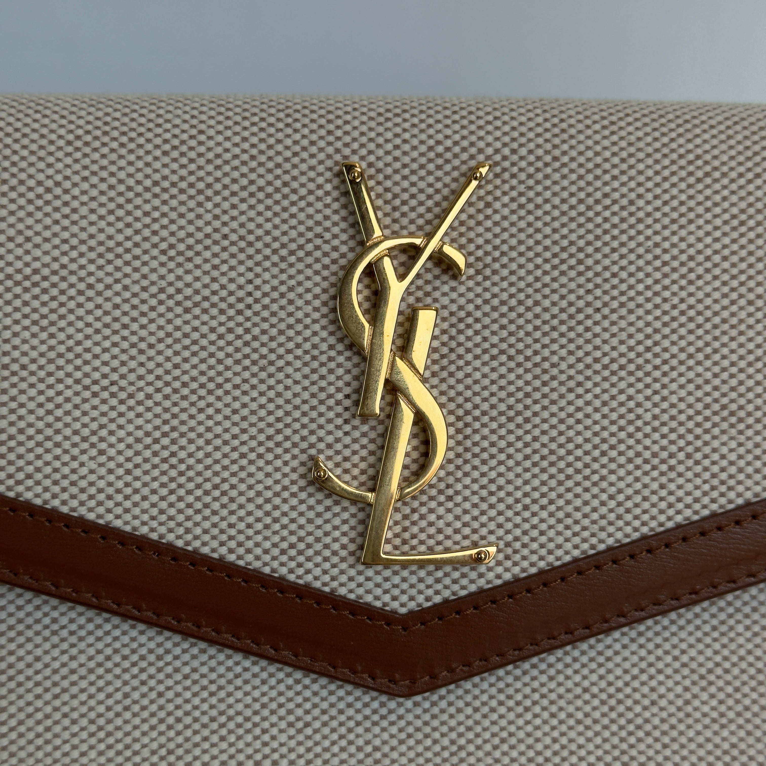 Saint Laurent Uptown Canvas Clutch