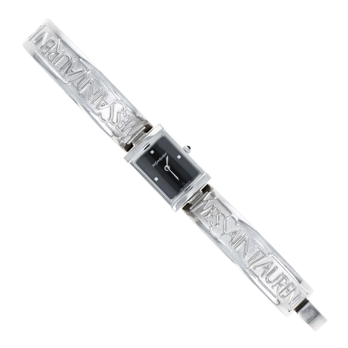 Yves Saint Laurent Silver Logo Bangle Watch