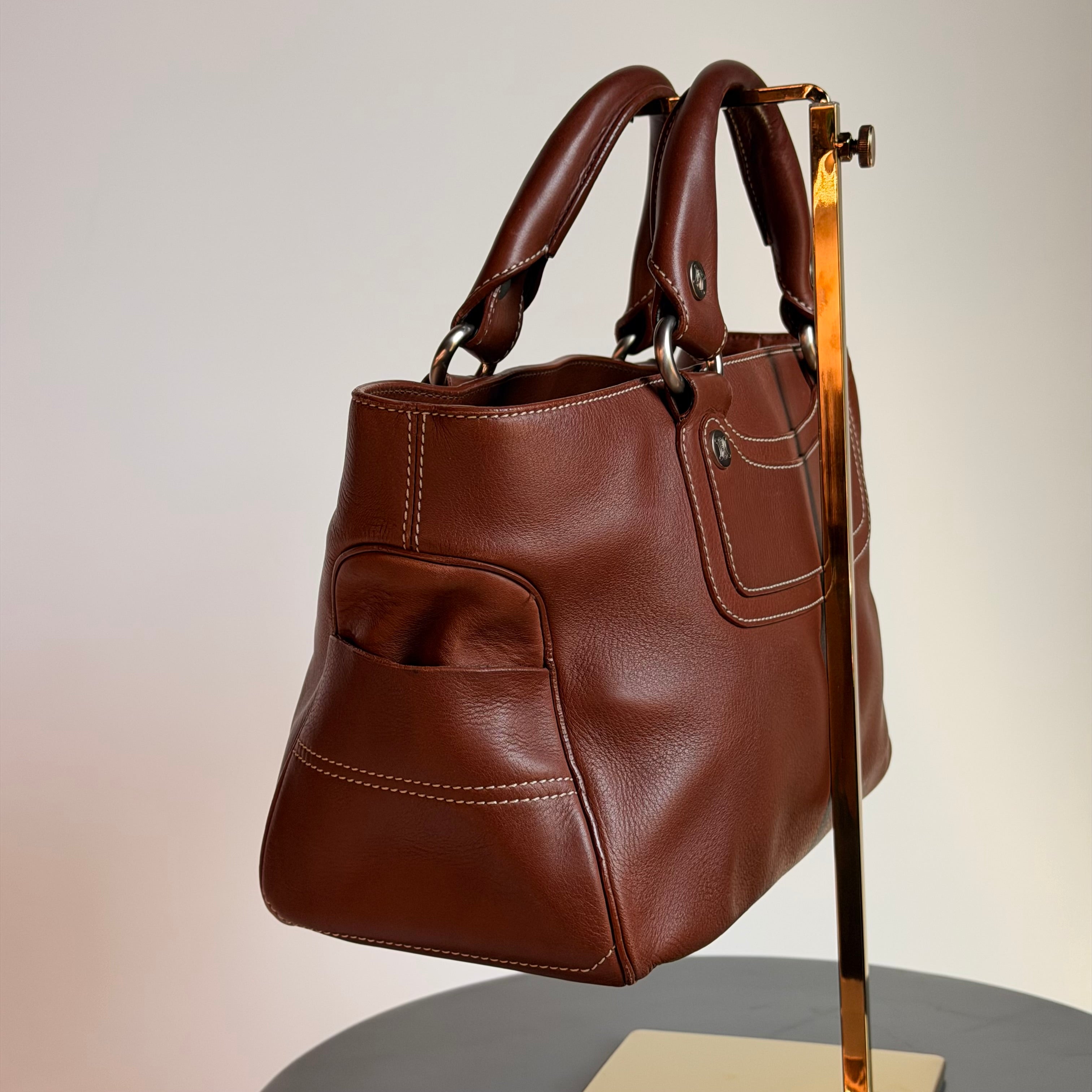 Celine Boogie Bag Brown Leather