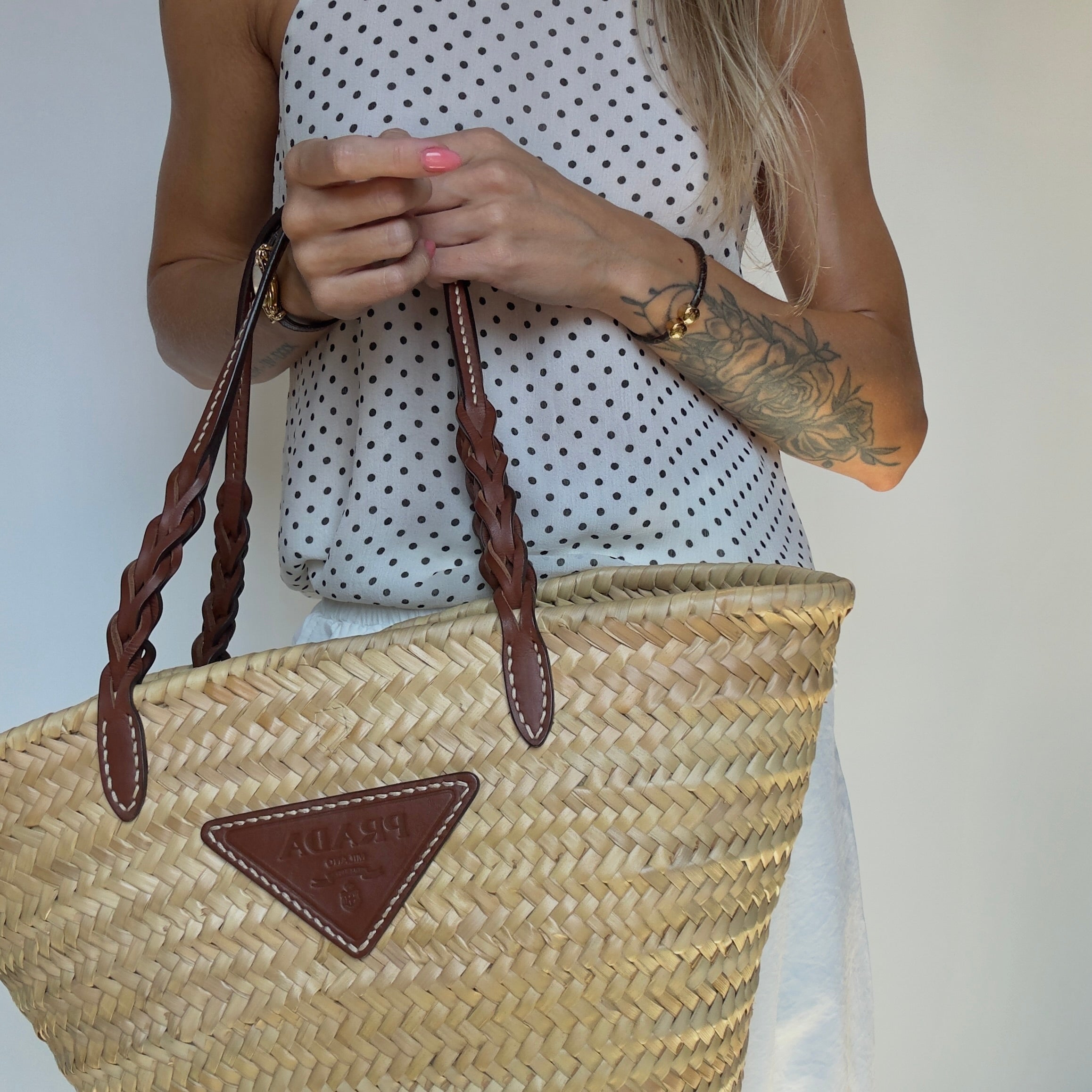 Prada Raffia Bucket Bag - Queen May