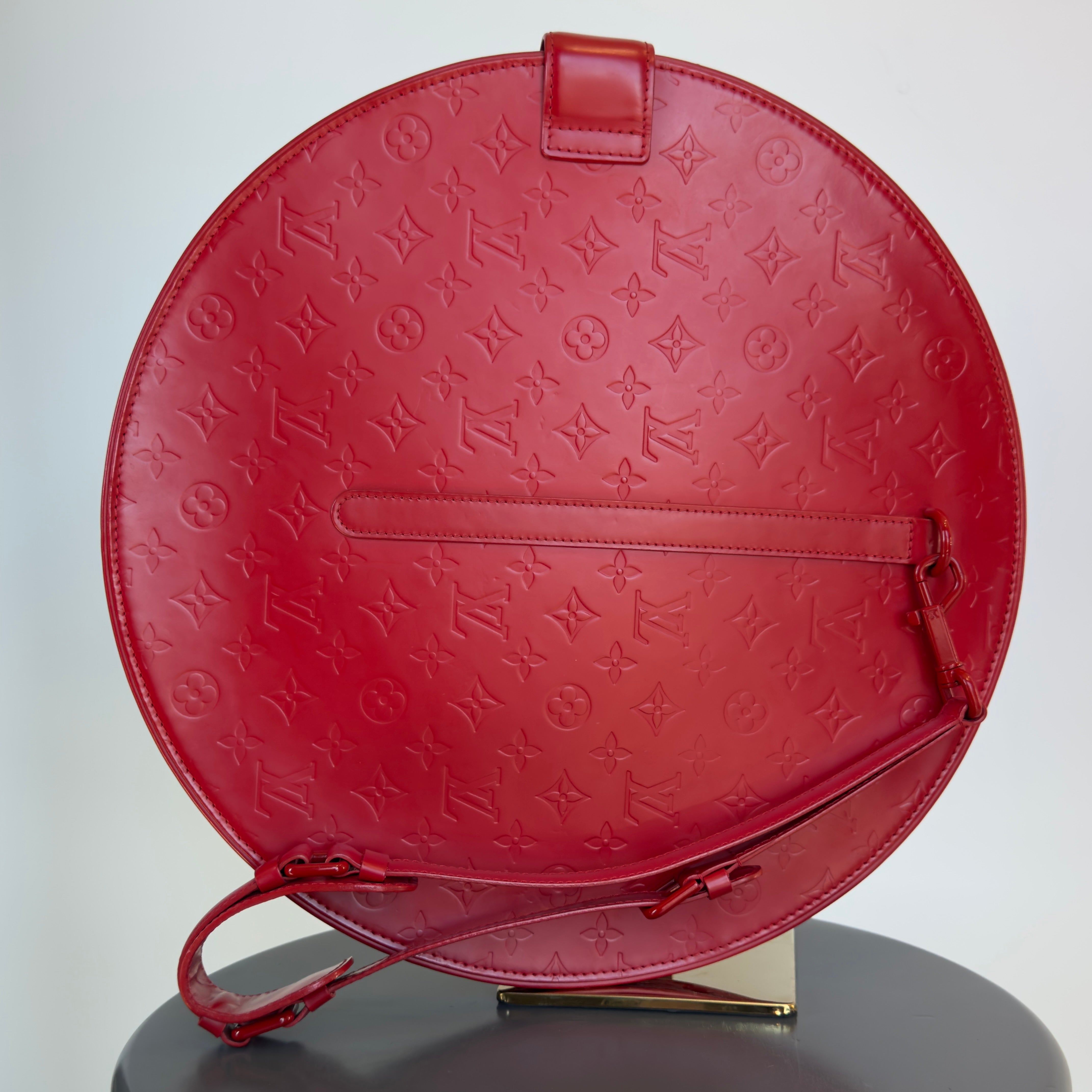 Louis Vuitton Red Monogram Matte Leather Op Art Round Bag x Marc Jacobs - Queen May