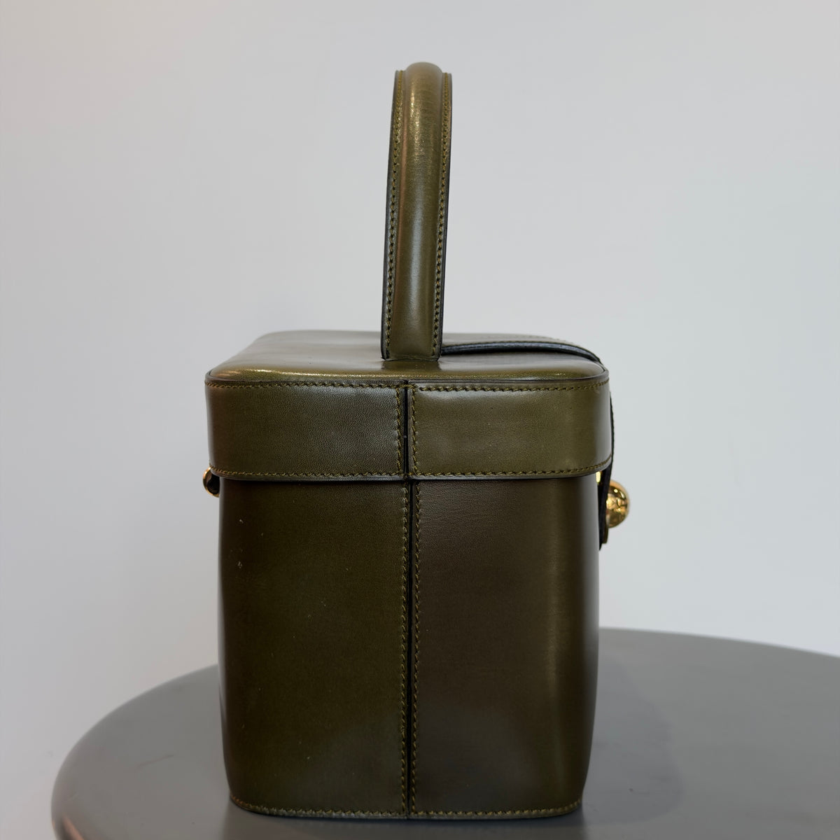 Vintage Celine Starball Vanity Bag Khaki Green