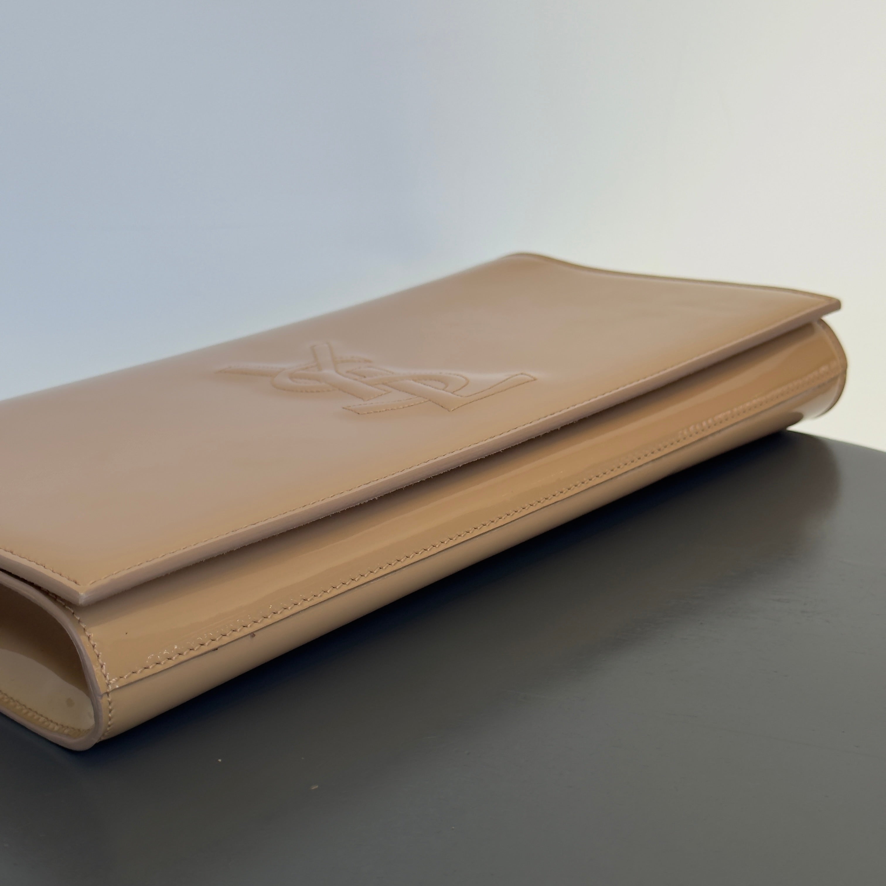 Yves Saint Laurent Signature Beige Clutch