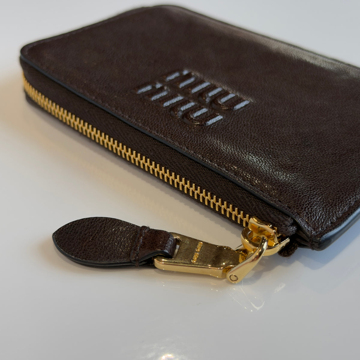 Miu Miu Nappa Leather Envelope Card Holder