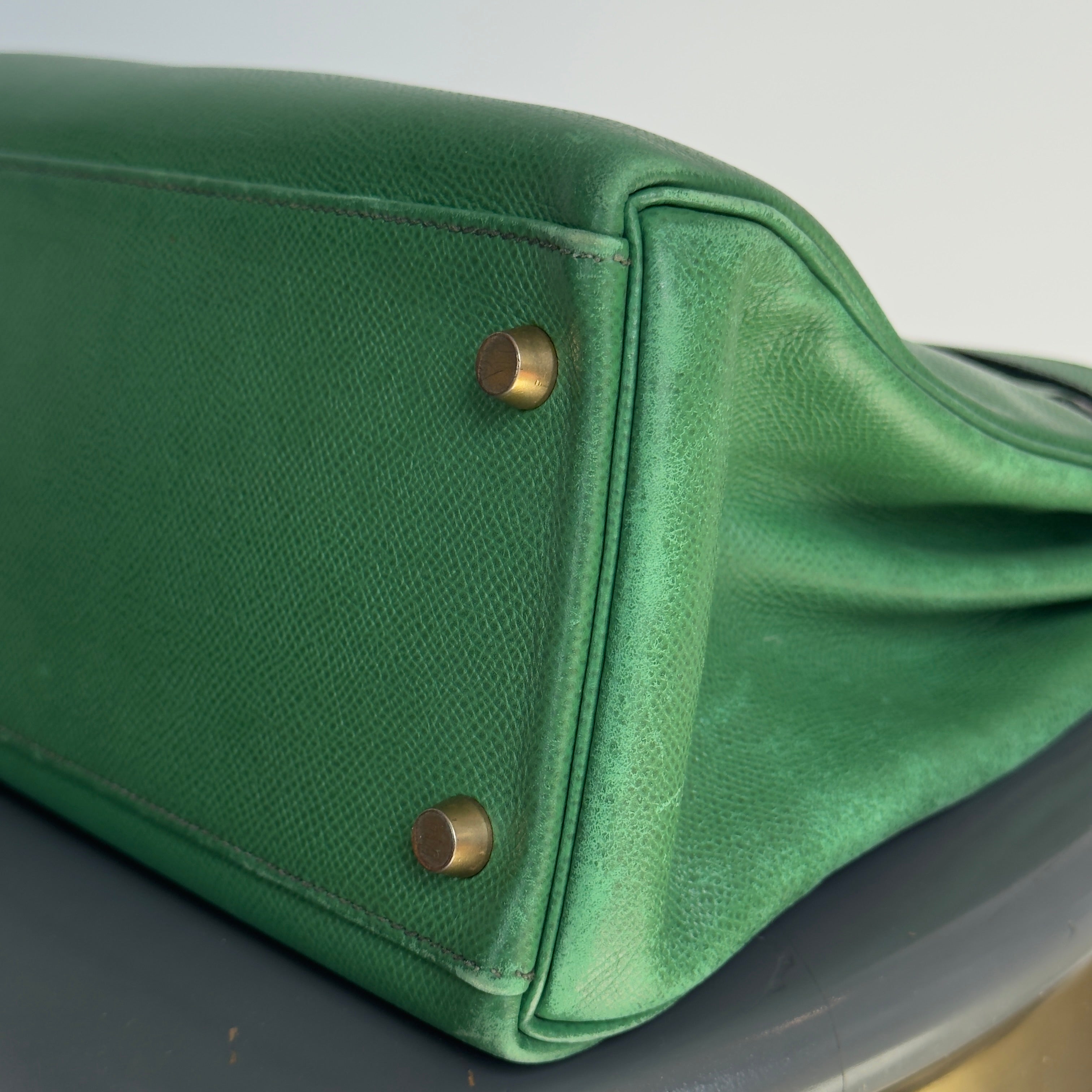 Vintage Hermes Kelly 32 Courchevel Leather 1994 - Queen May