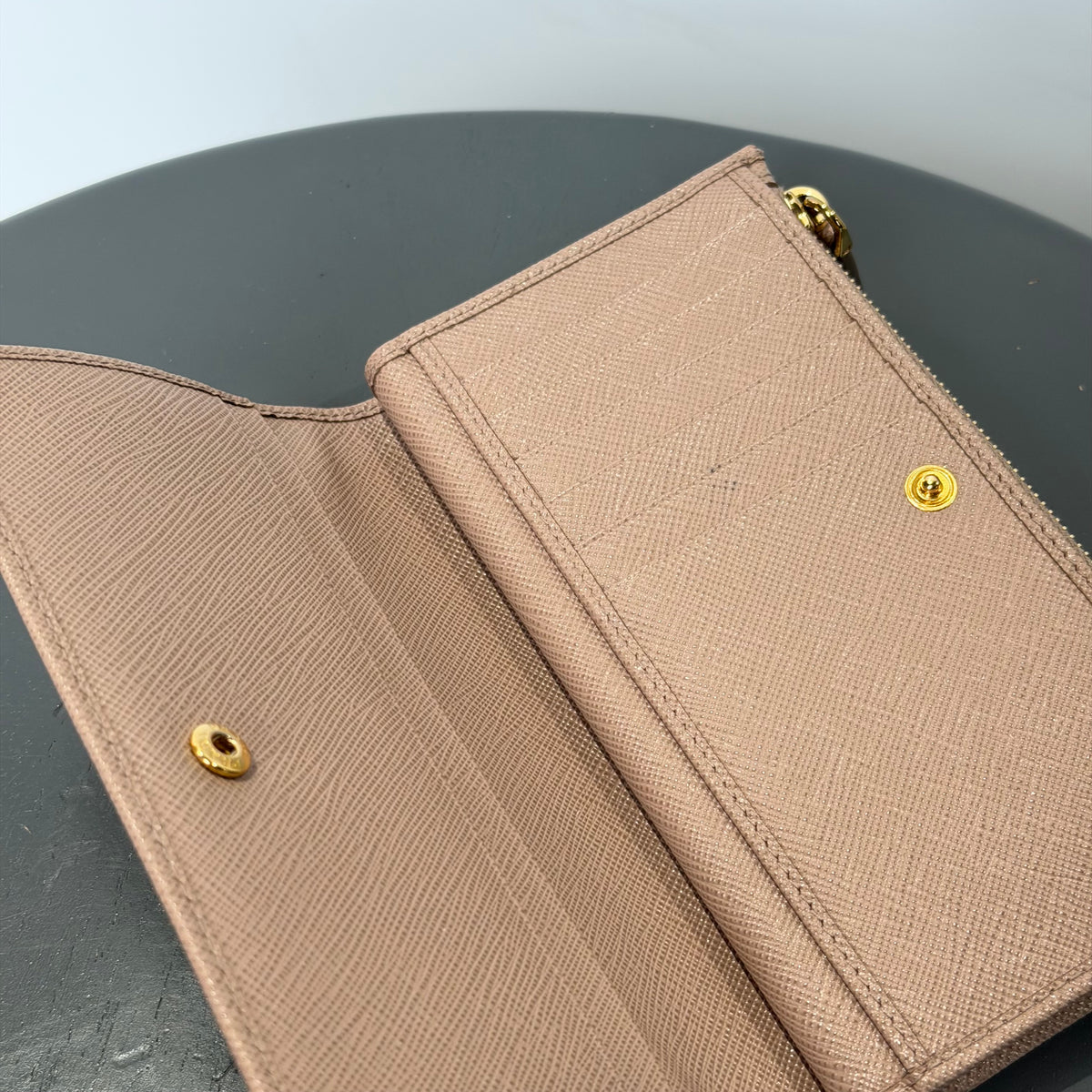 Prada Saffiano Wallet Beige