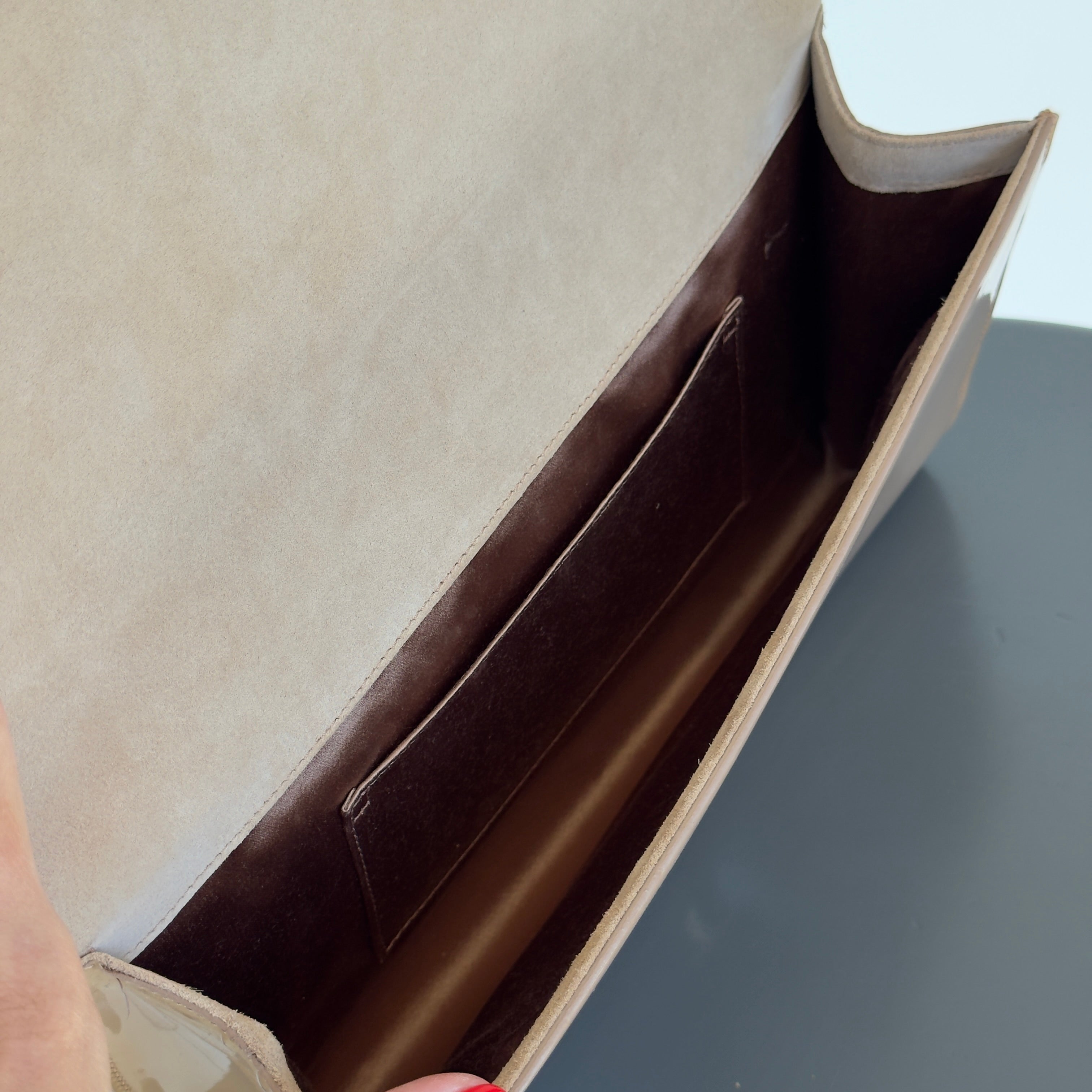 Yves Saint Laurent Signature Beige Clutch