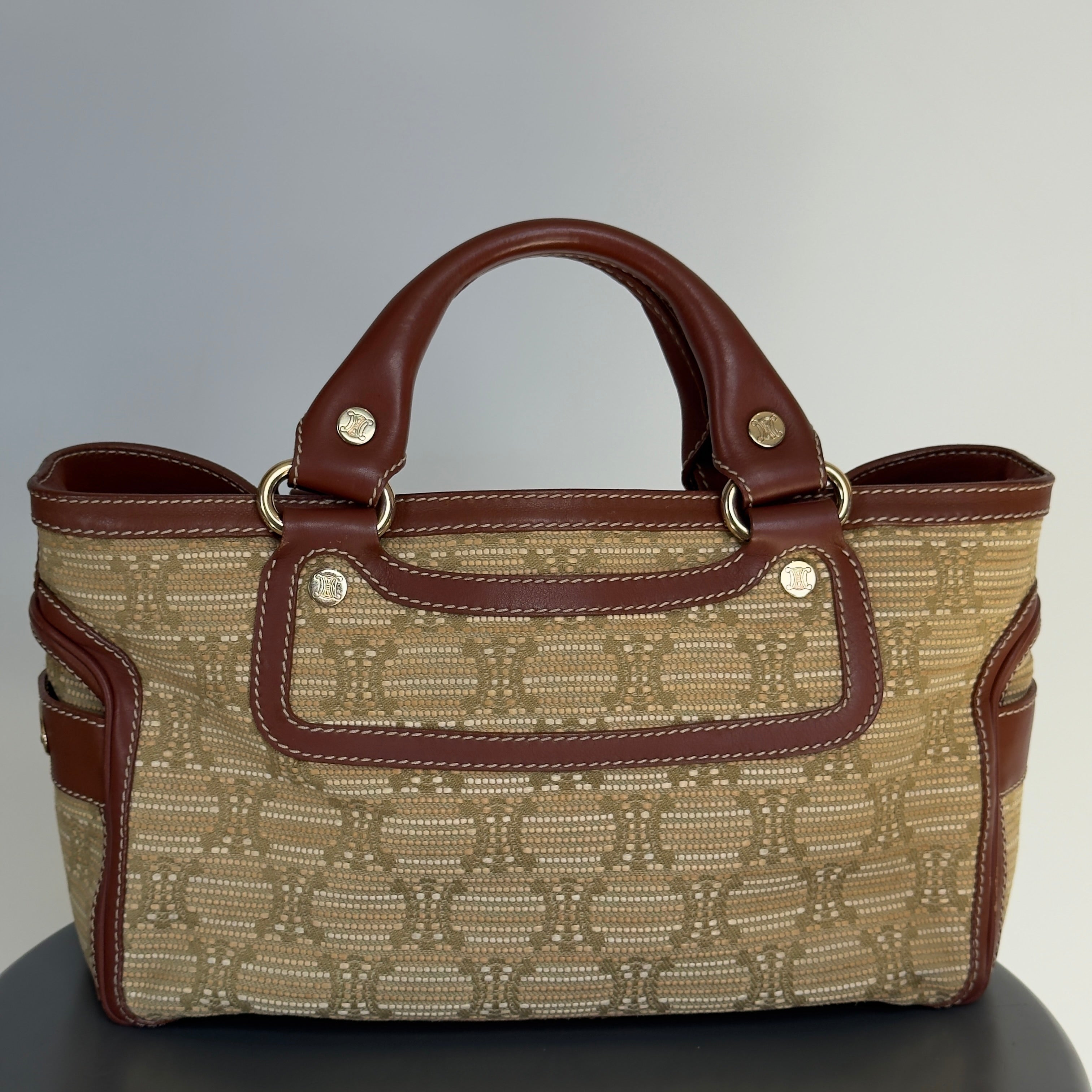 Celine Woven Triomphe Boogie Bag