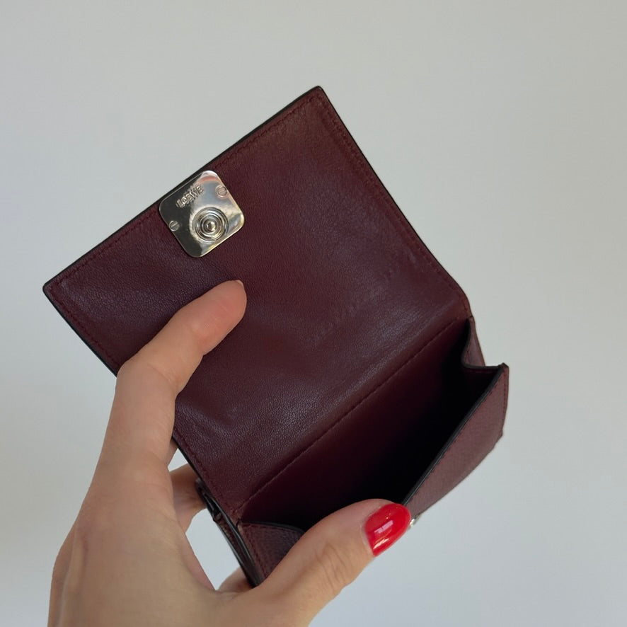 Loewe Anagram Trifold Wallet in Pebble Grained Calfskin - Queen May