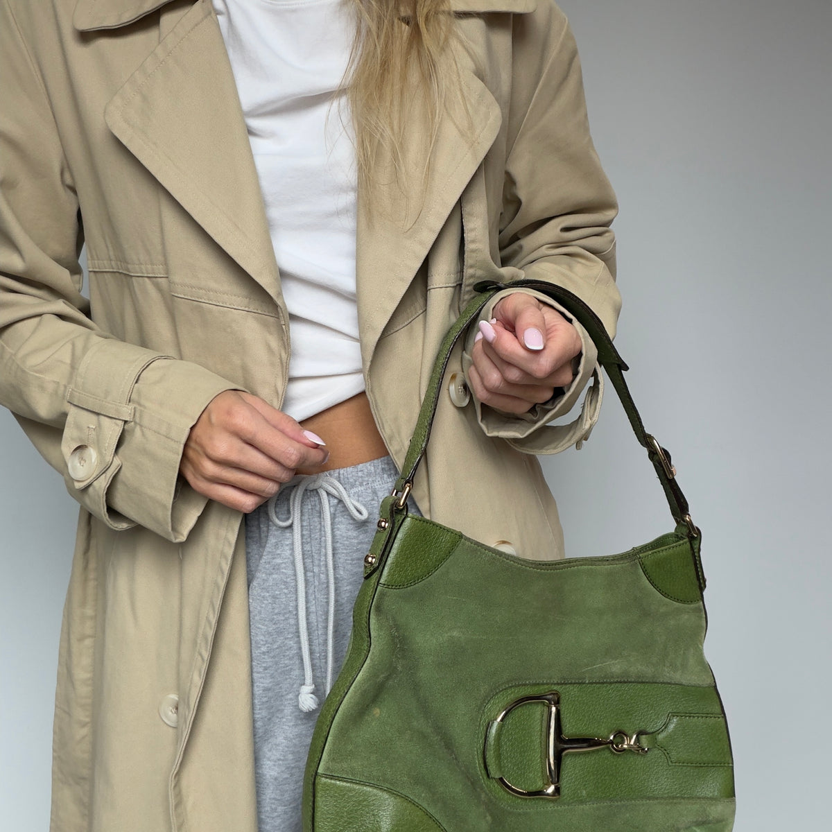 Gucci Suede Horsebit Hasler Hobo Bag - Queen May