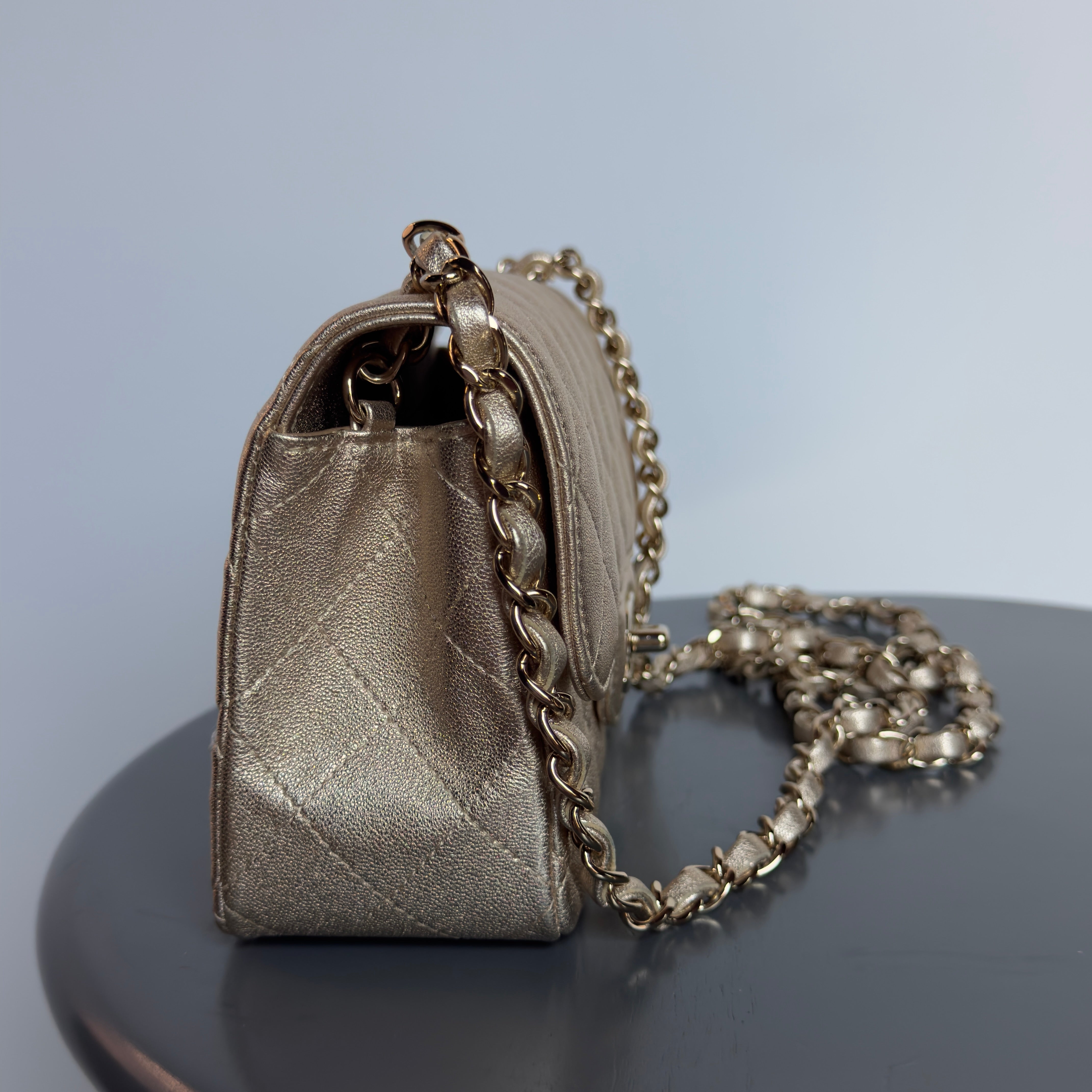Chanel Metallic Rectangular Flap Gold - Queen May