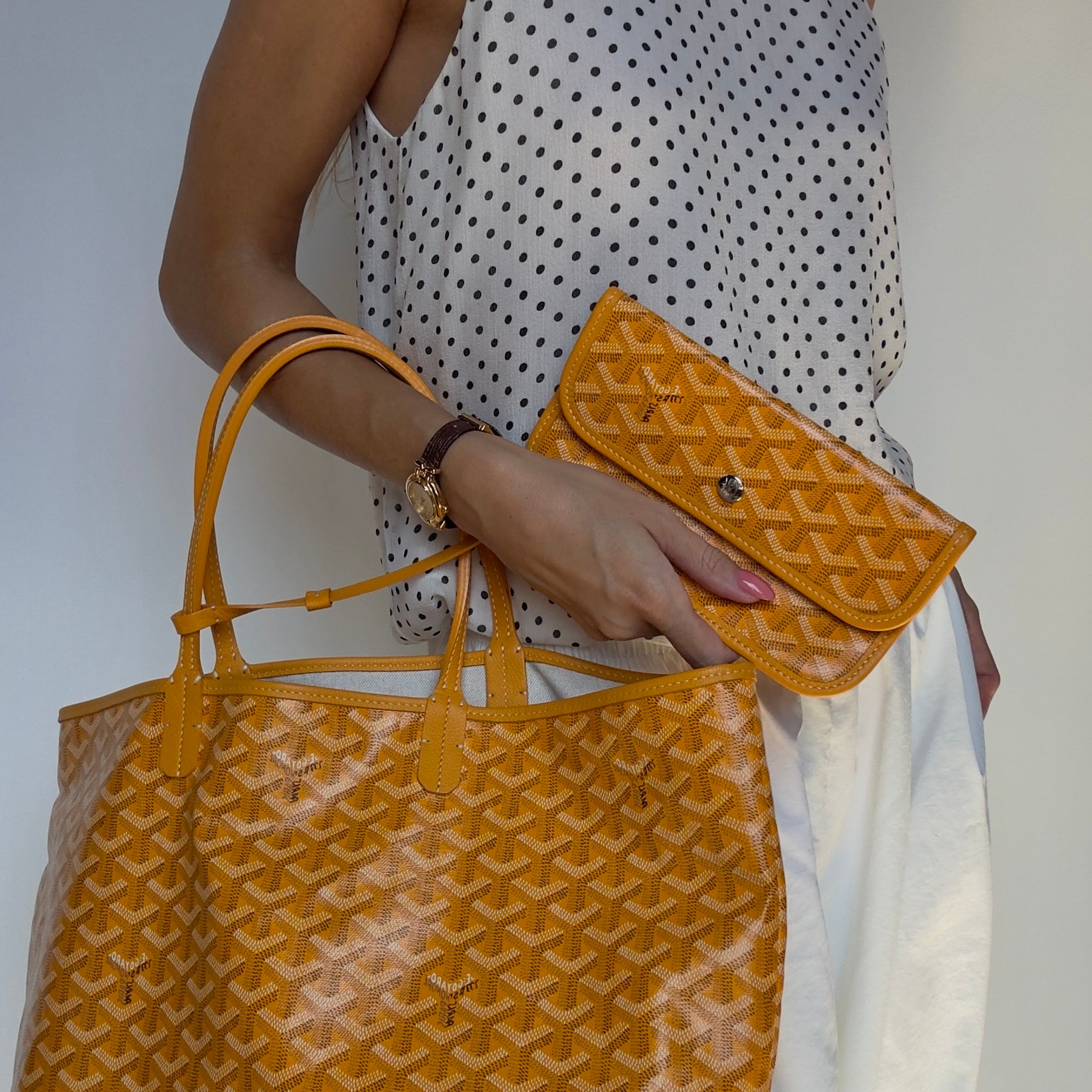Goyard St Louis Tote Bag Yellow PM