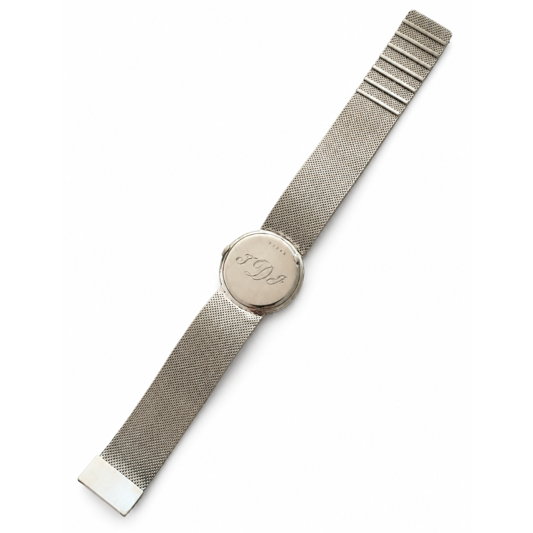 Vintage 18K White Gold Audemars Piguet Diamond Bezel Set Watch With Custom 14K Adjustable Bracelet