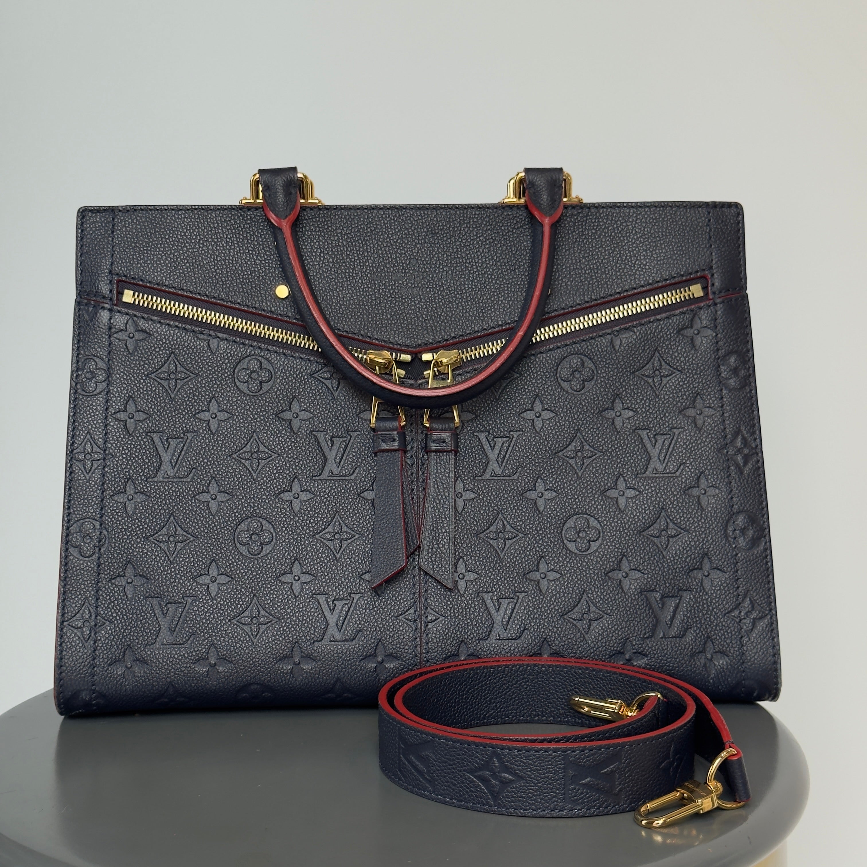 Louis Vuitton Sully Tote Monogram Navy MM - Queen May
