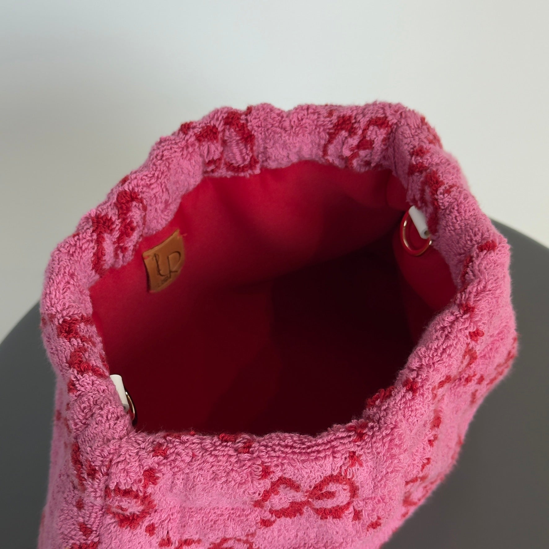 Lady Cuir x Queen May The “Ciao Bella” Towel Clutch Dark Pink - Queen May