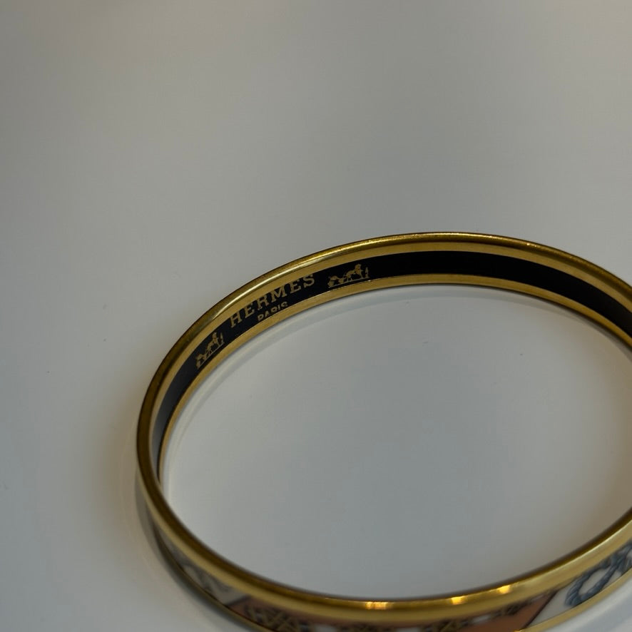 Hermes Enamel Bangle Bracelet - Queen May