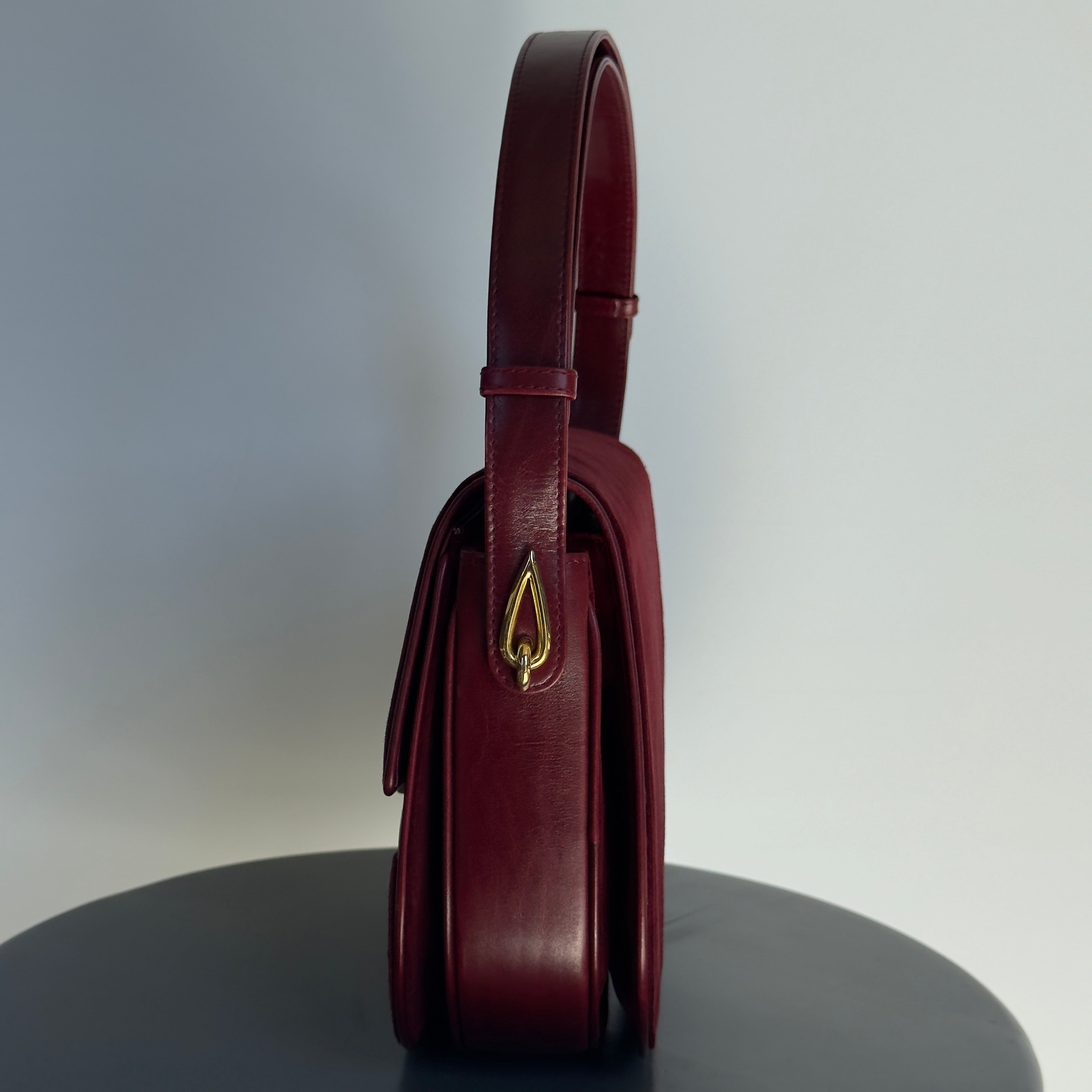 Ultra Rare Vintage Gucci Maroon Suede Bag Circa 1970s - Queen May