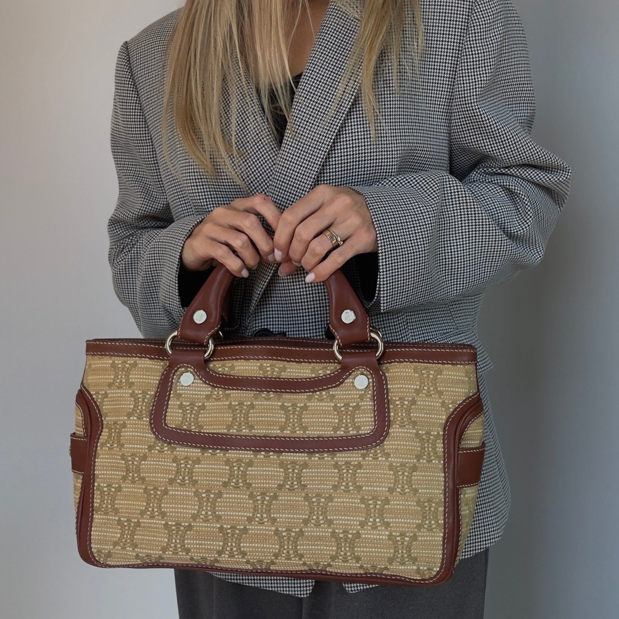 Celine Woven Triomphe Boogie Bag