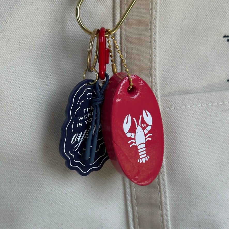 Embroidered Cape May Medium Canvas Boat Tote x Freshwater Curated Goods Bag Charms - Queen May