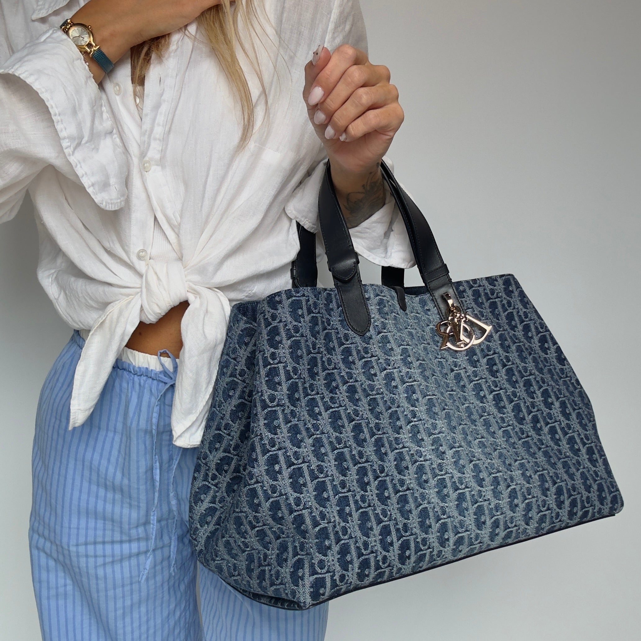 Christian Dior Jacquard Oblique Large Toujours Bag