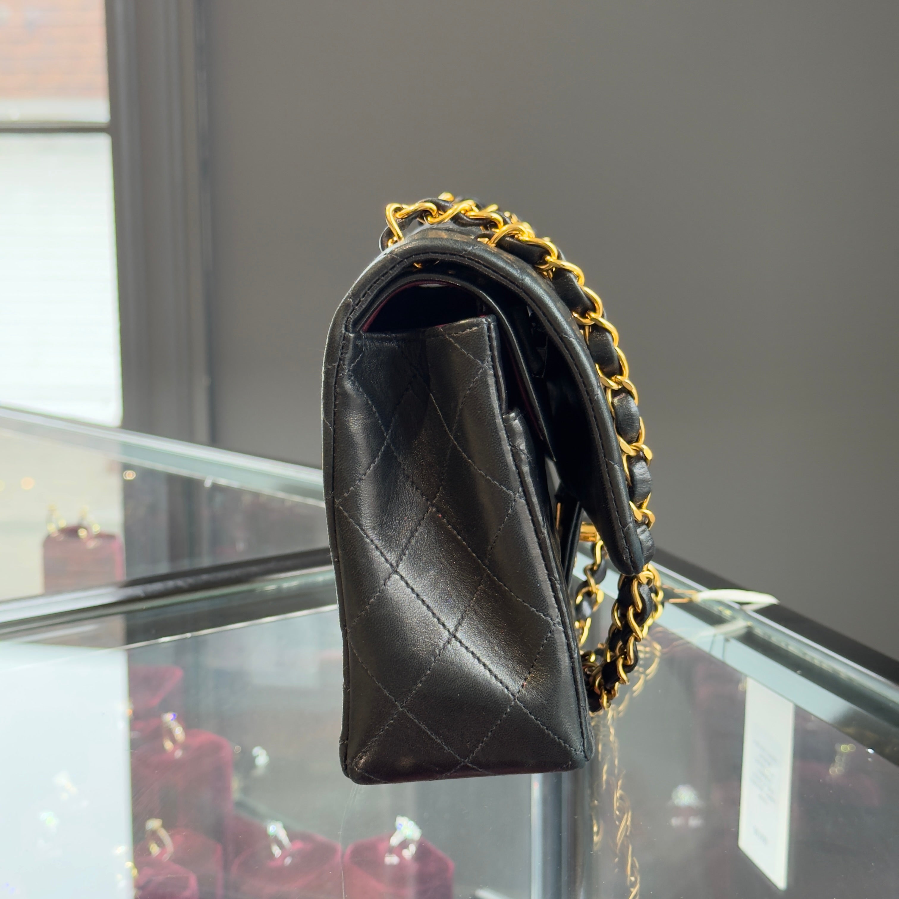 Vintage Chanel Medium Double Flap Lambskin Black - Queen May