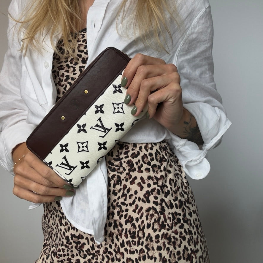 Louis Vuitton Black and White Monogram Gamma Zippy Wallet - Queen May