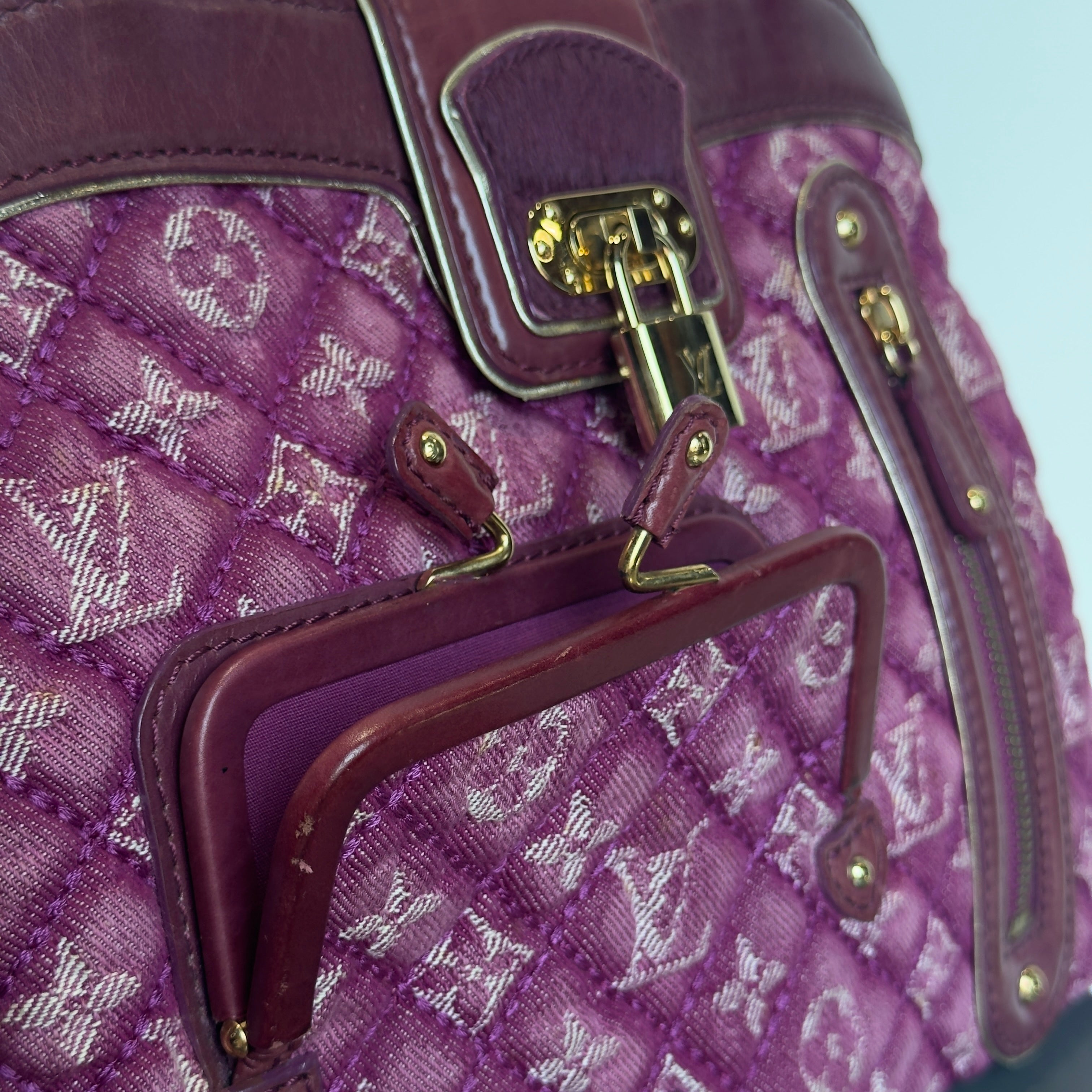 Limited Edition Louis Vuitton Pink Denim Linda Bag