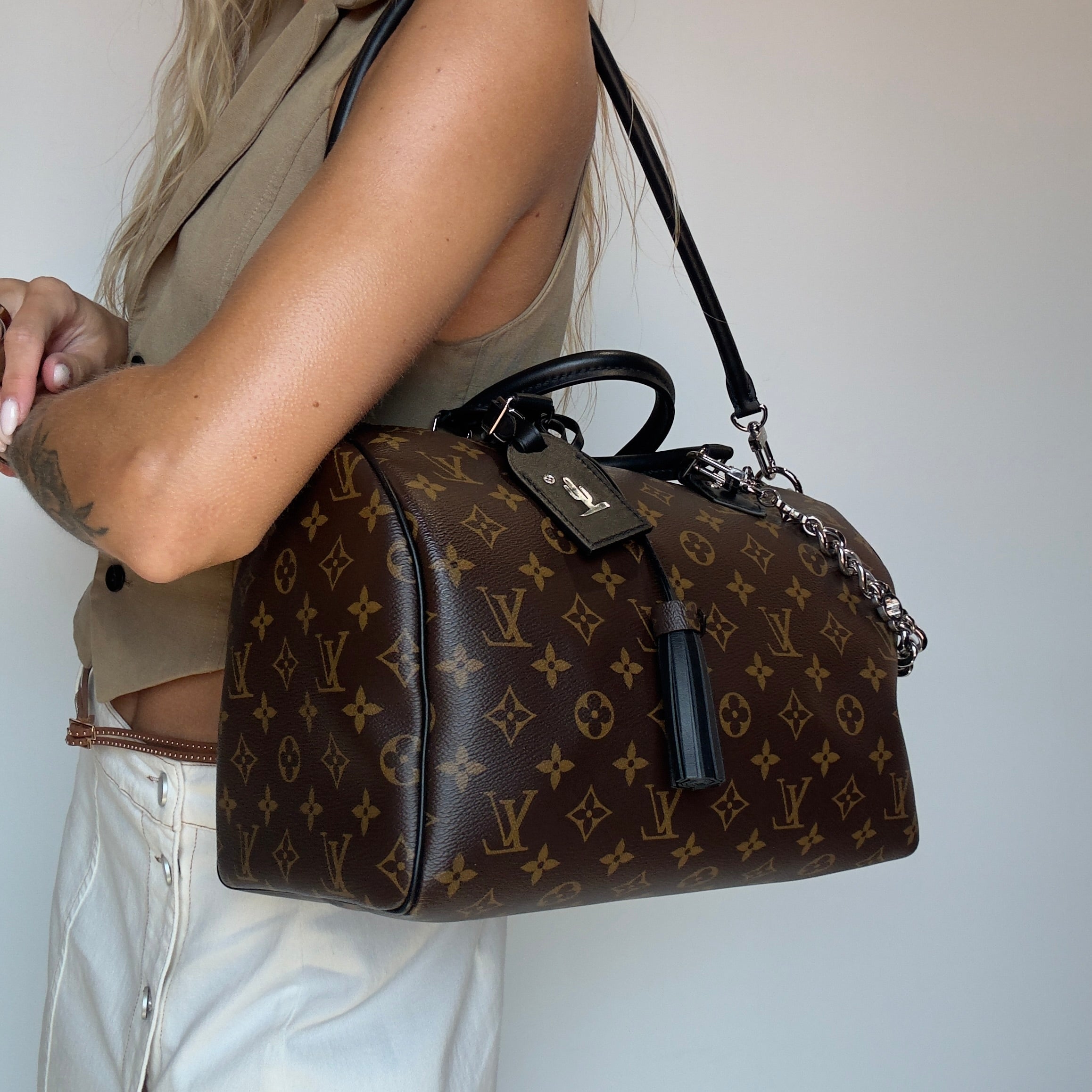 Louis Vuitton Monogram Dark Speedy Soft Speedy 30