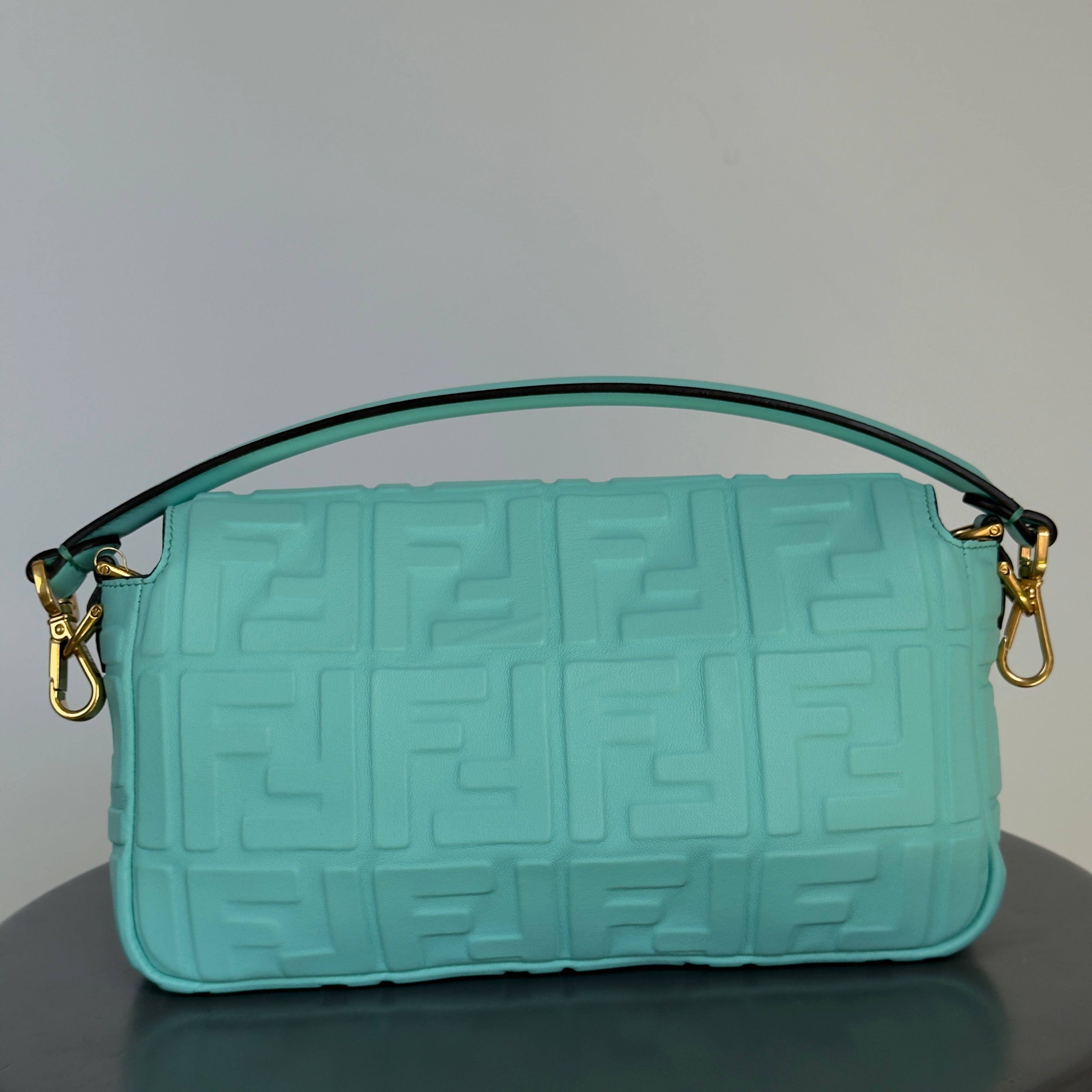 Fendi Nappa FF Embossed Large Baguette Tiffany - Queen May