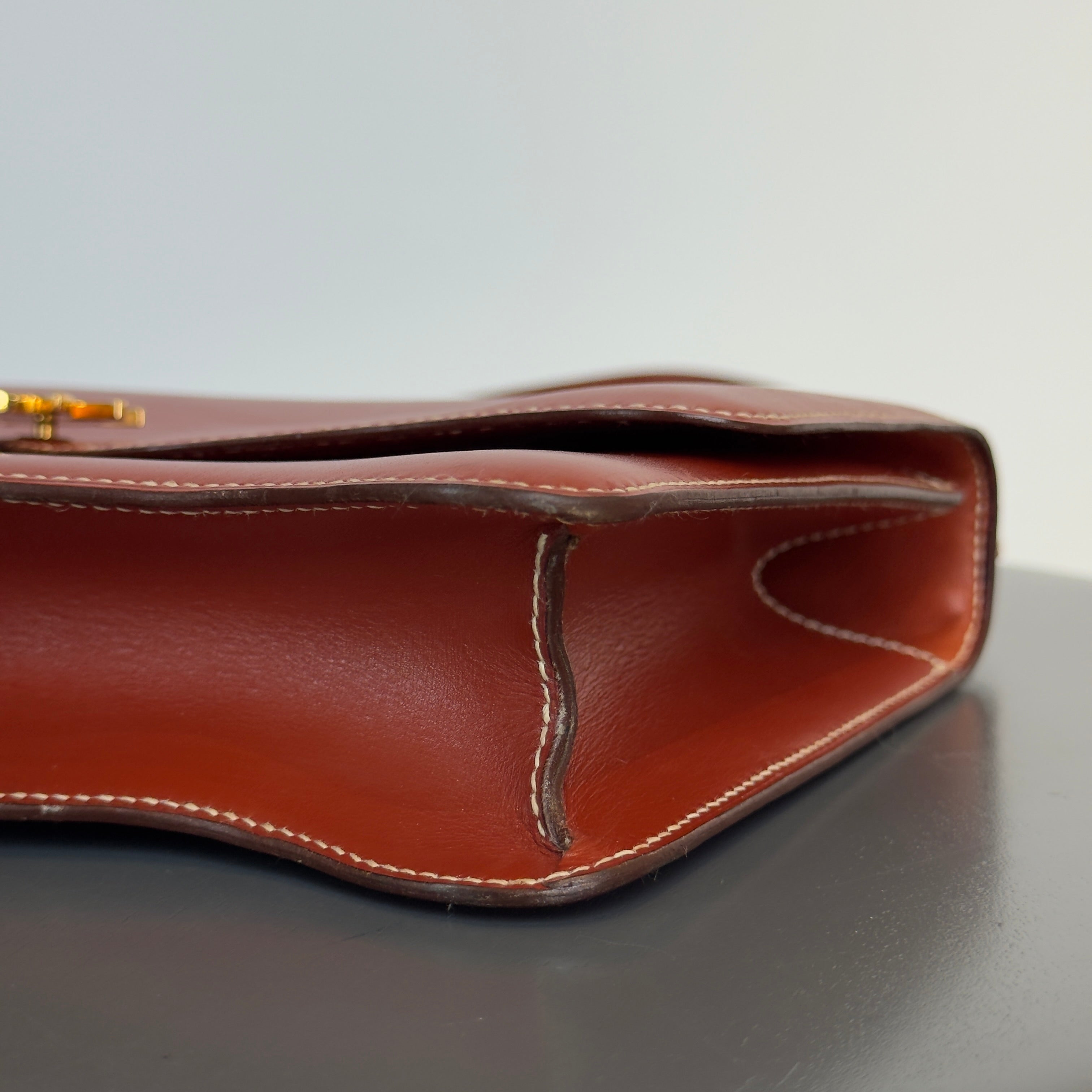 Hermes Rare 1988 Palm Tree Shoulder Bag