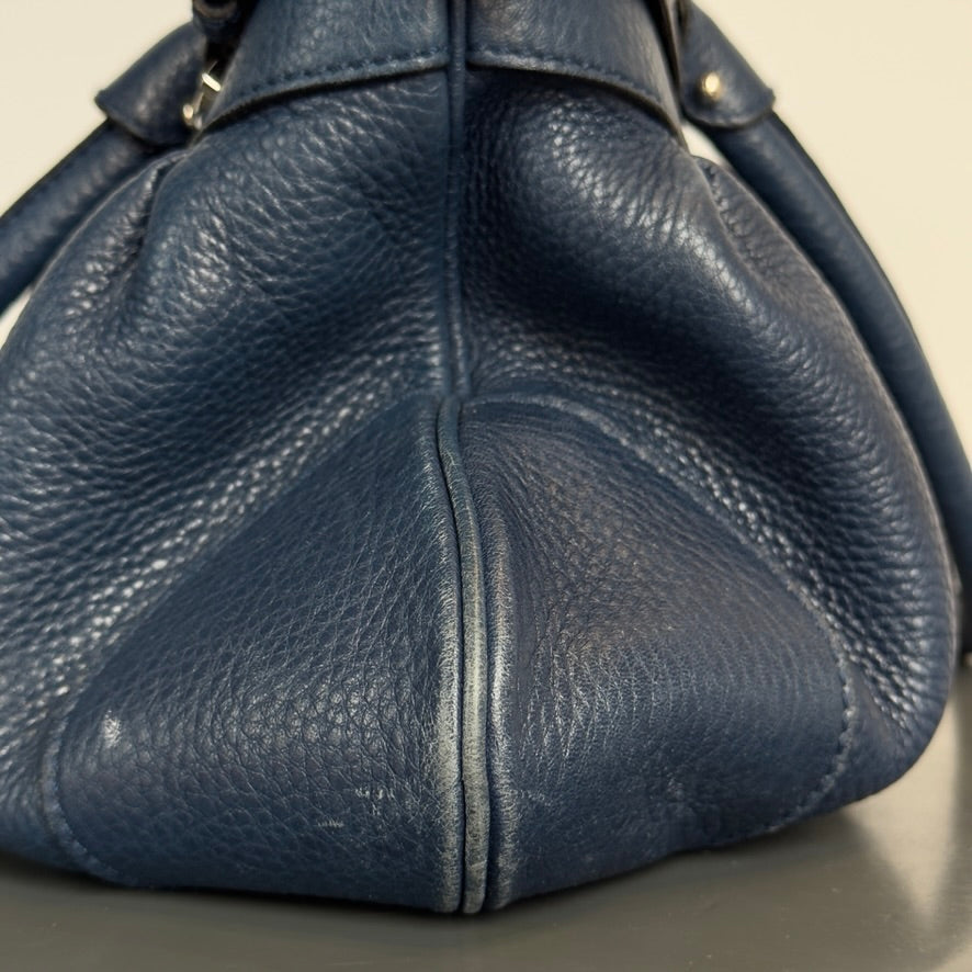 Salvatore Ferragamo Navy Gancini Marisa 21 Handbag - Queen May