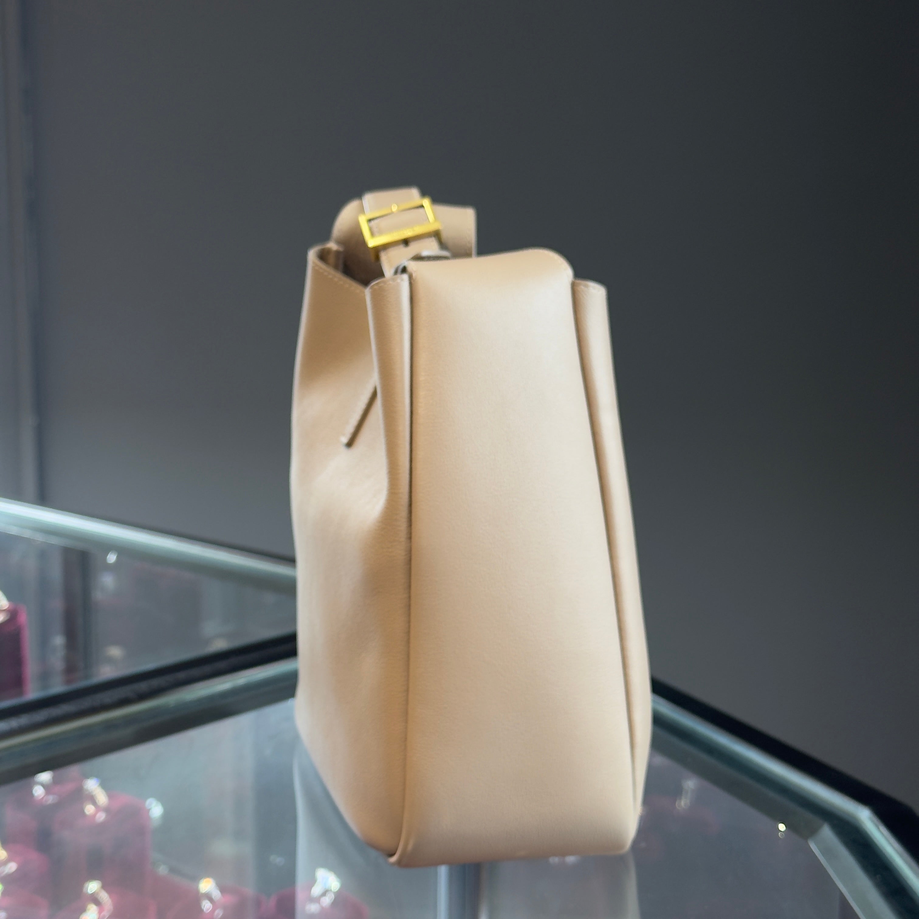 Saint Laurent Le 5 a 7 Supple Small In Grained Leather Dusty Bag - Queen May